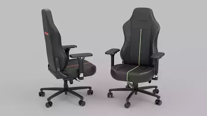 3d Gaming Chair 02 Realistic PBR GLB FBX OBJ mlt Low-poly 3D model