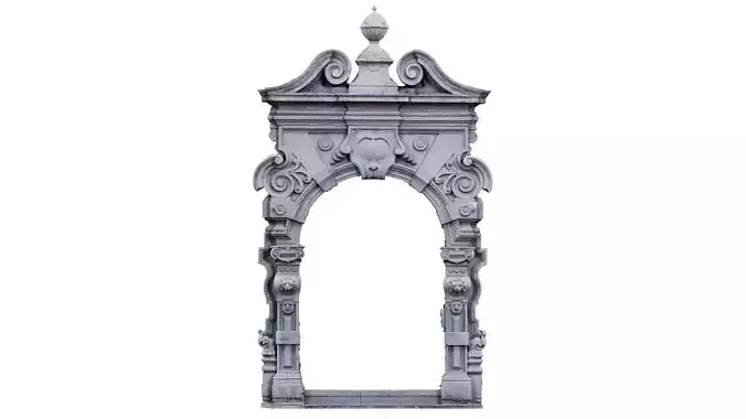 Curvy Door Low-poly 3D model