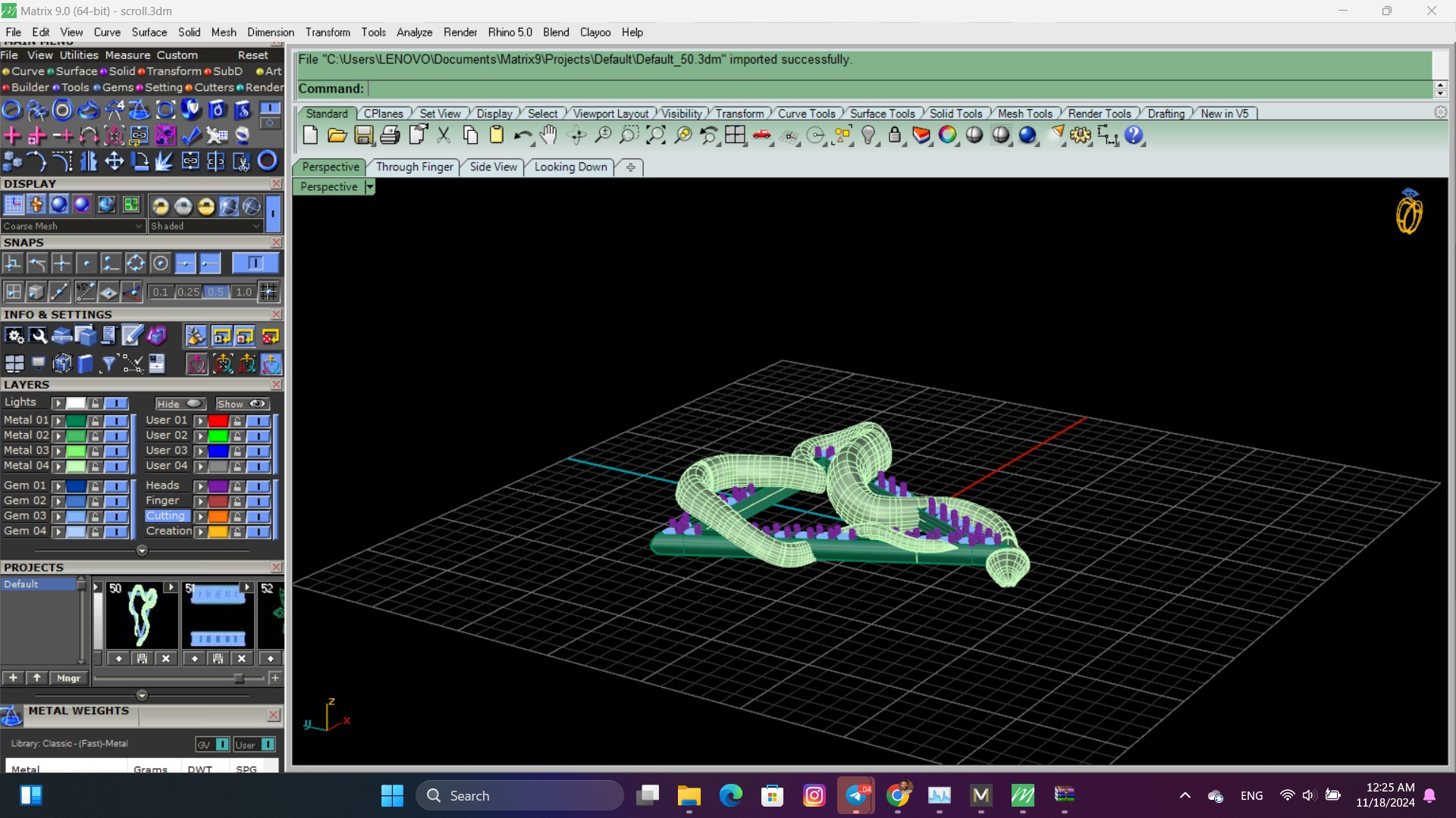 snake necklace  3D print model_4