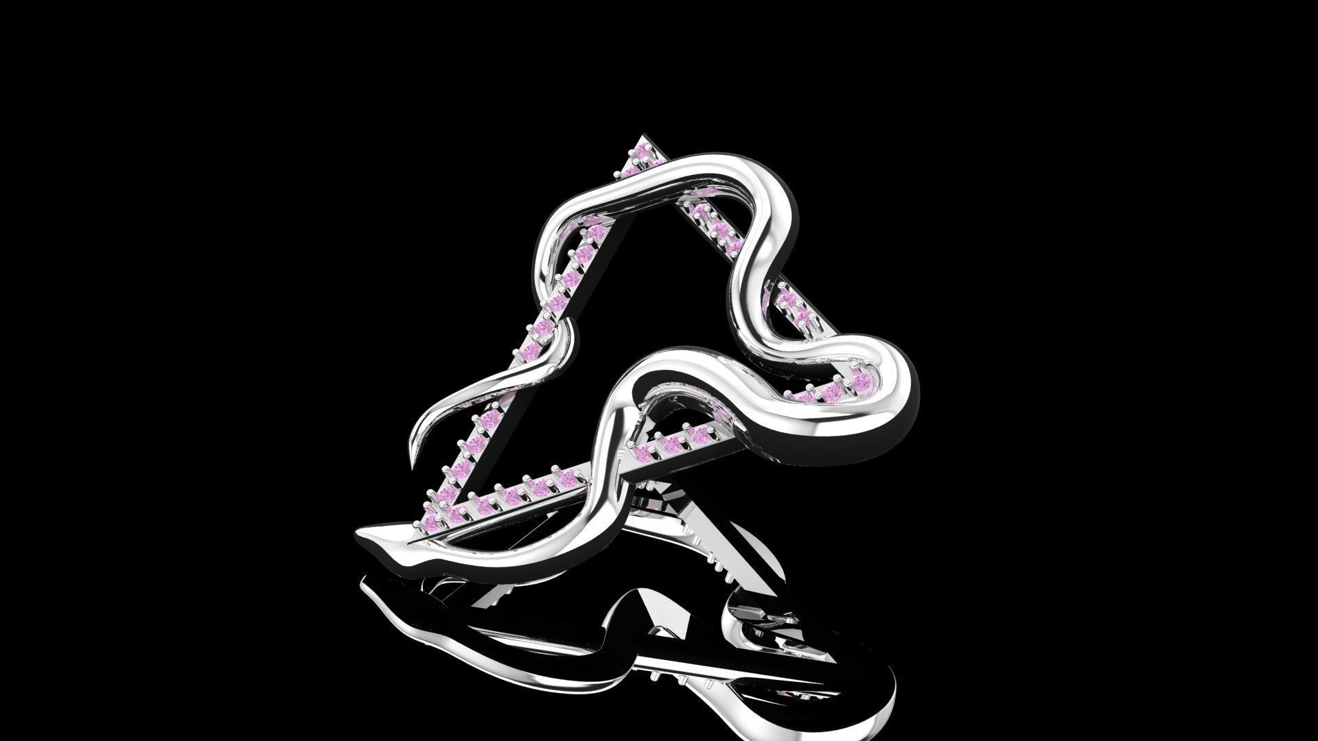 snake necklace  3D print model_2