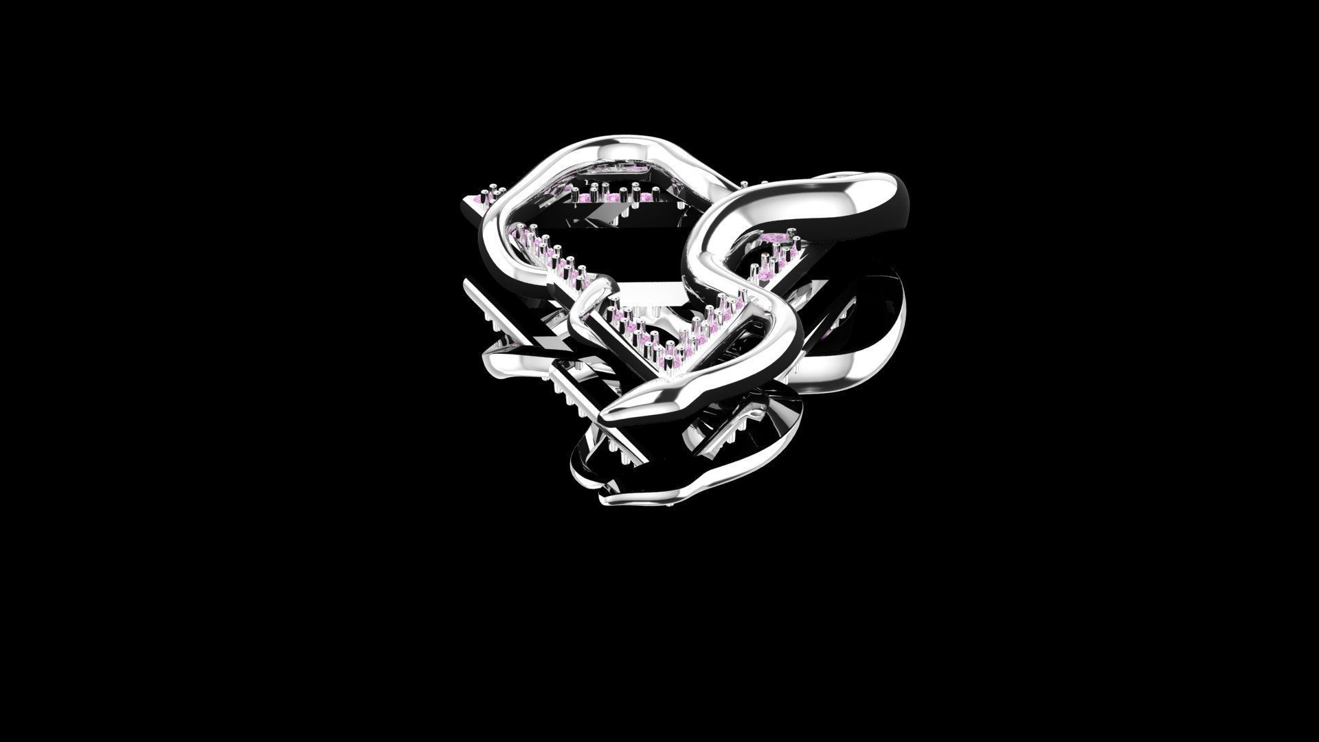 snake necklace  3D print model_3