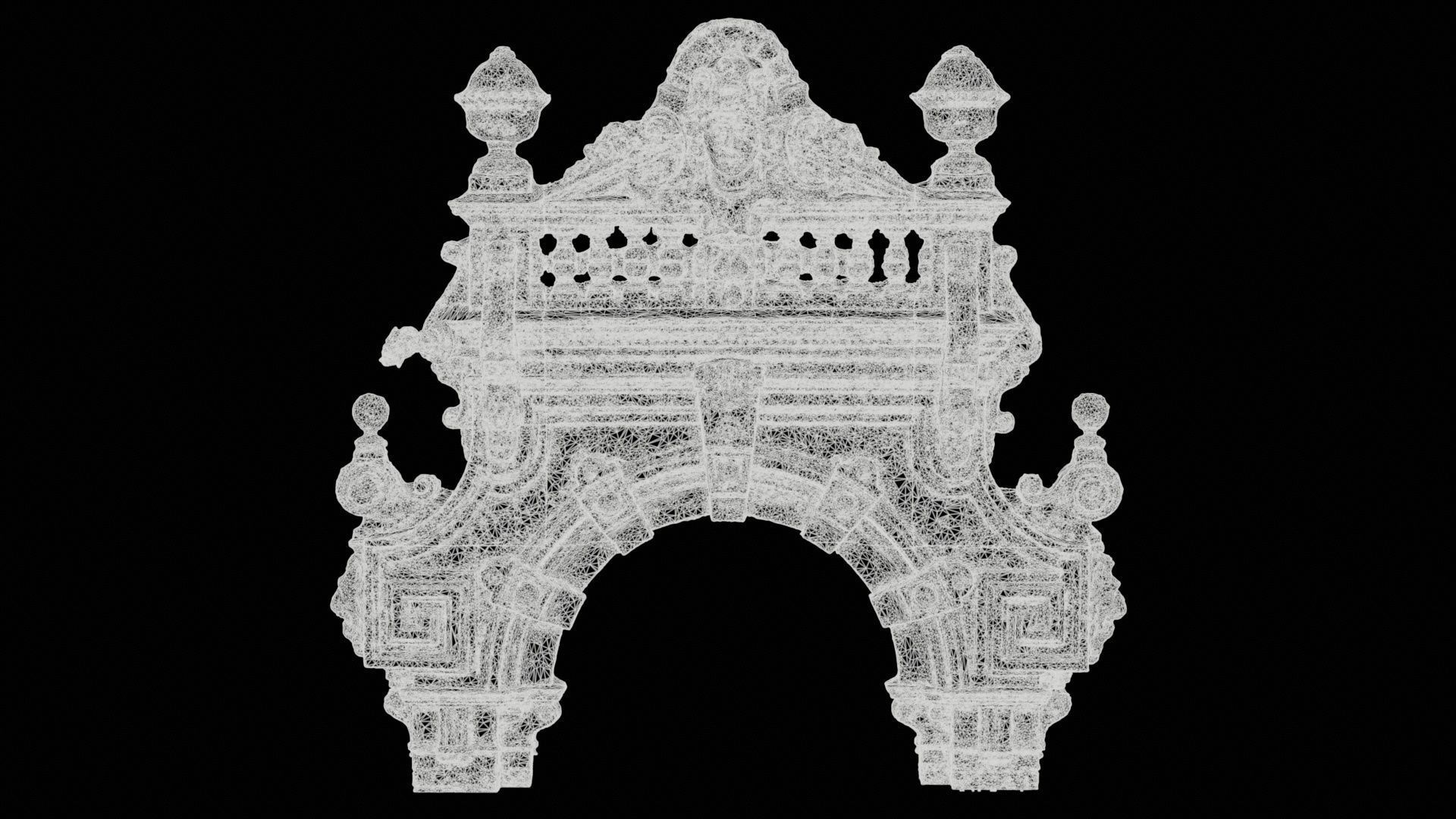 Door Head 02 Low-poly 3D model_11