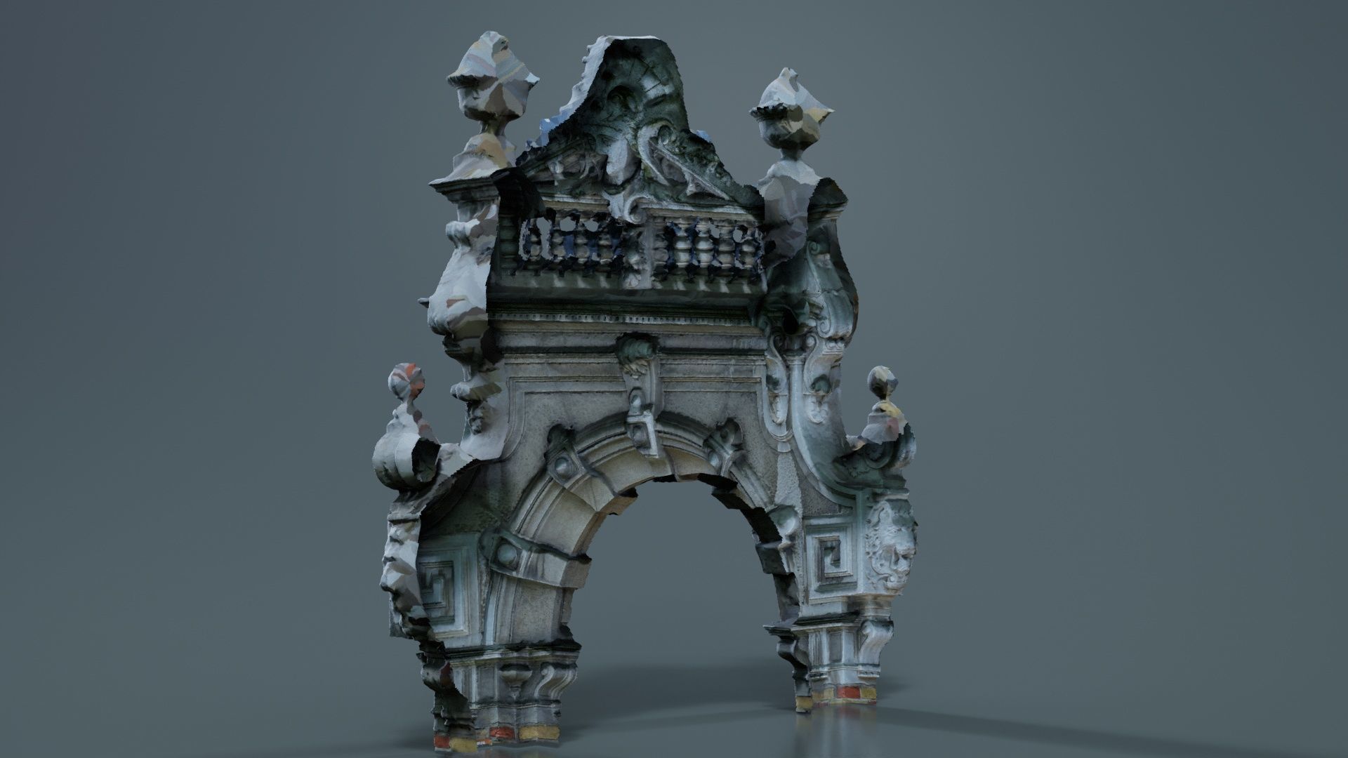 Door Head 02 Low-poly 3D model_2