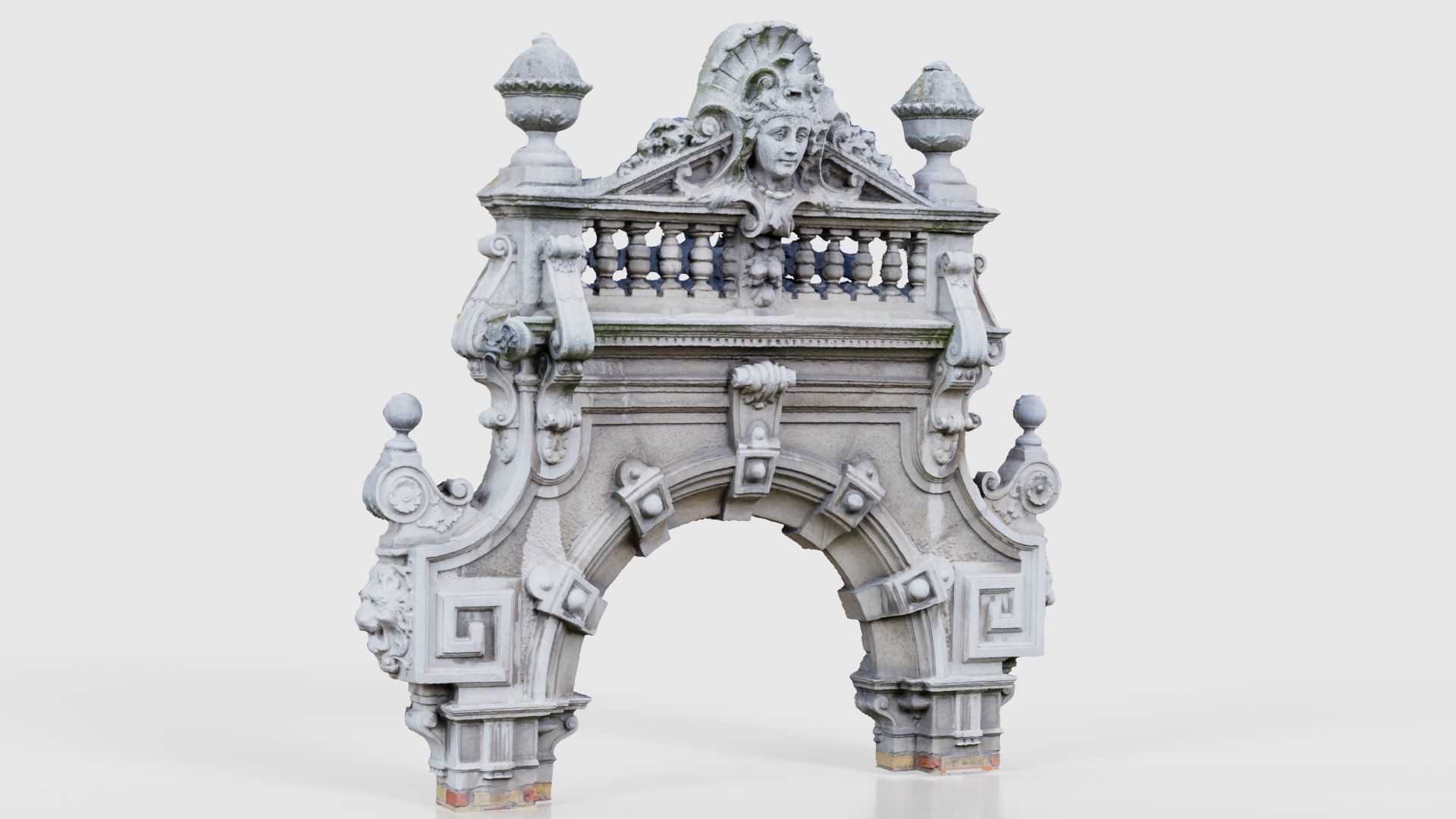 Door Head 02 Low-poly 3D model_16