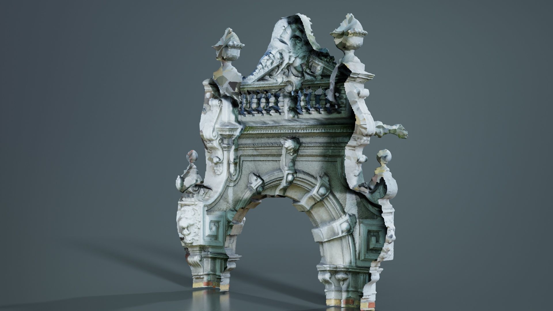 Door Head 02 Low-poly 3D model_7