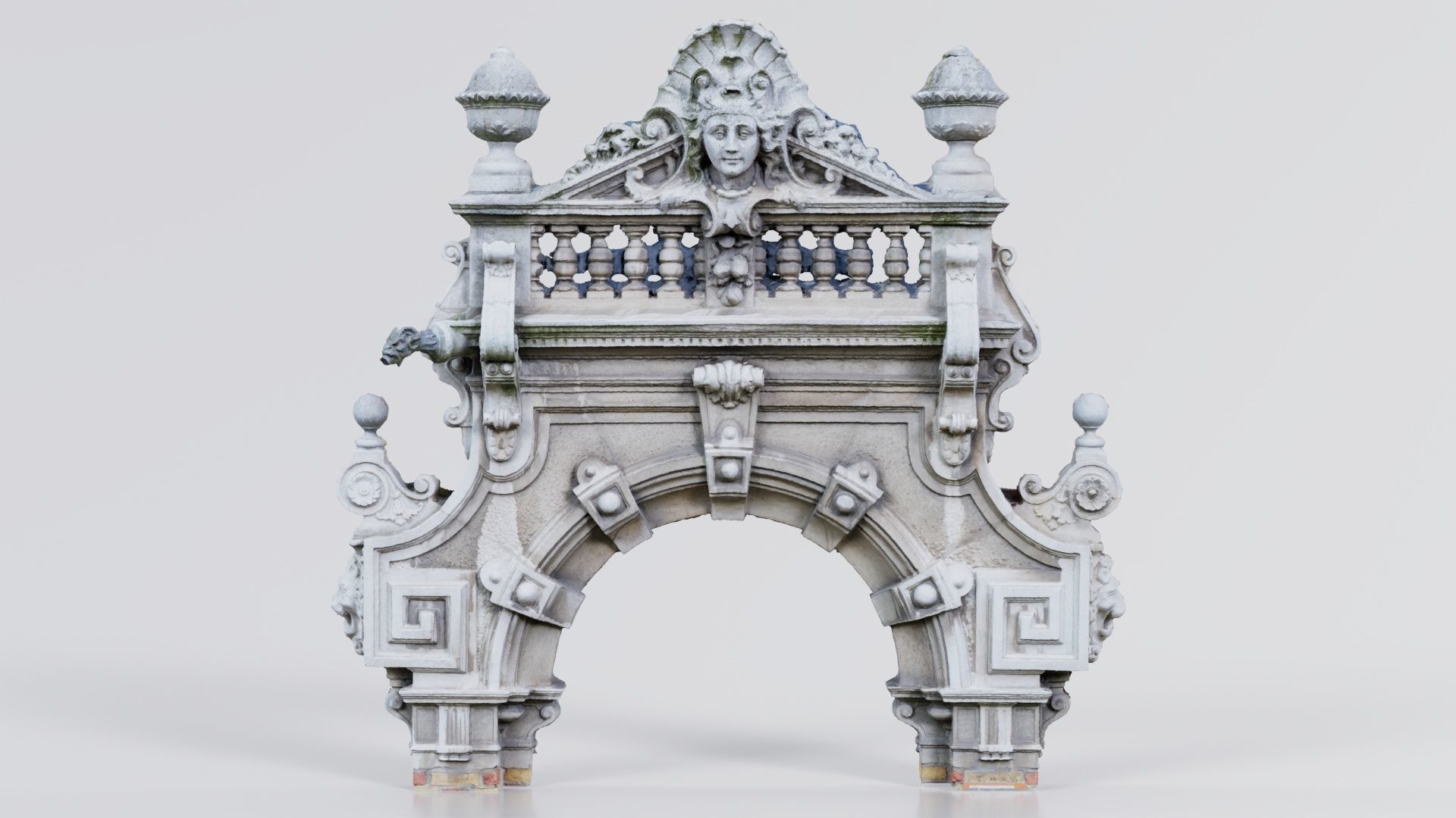 Door Head 02 Low-poly 3D model_4