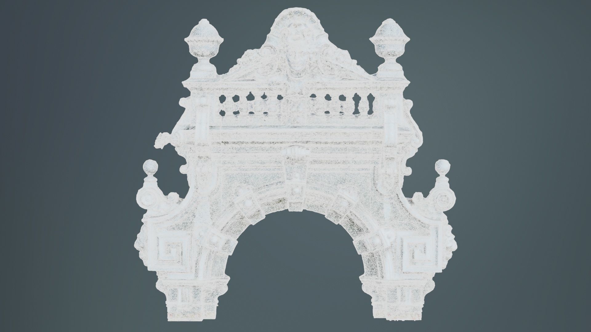 Door Head 02 Low-poly 3D model_9