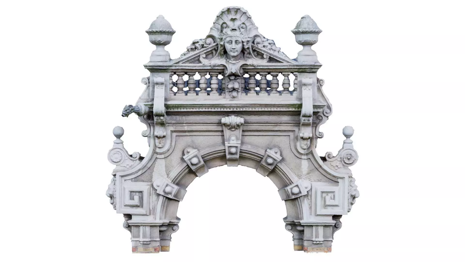 Door Head 02 Low-poly 3D model_0