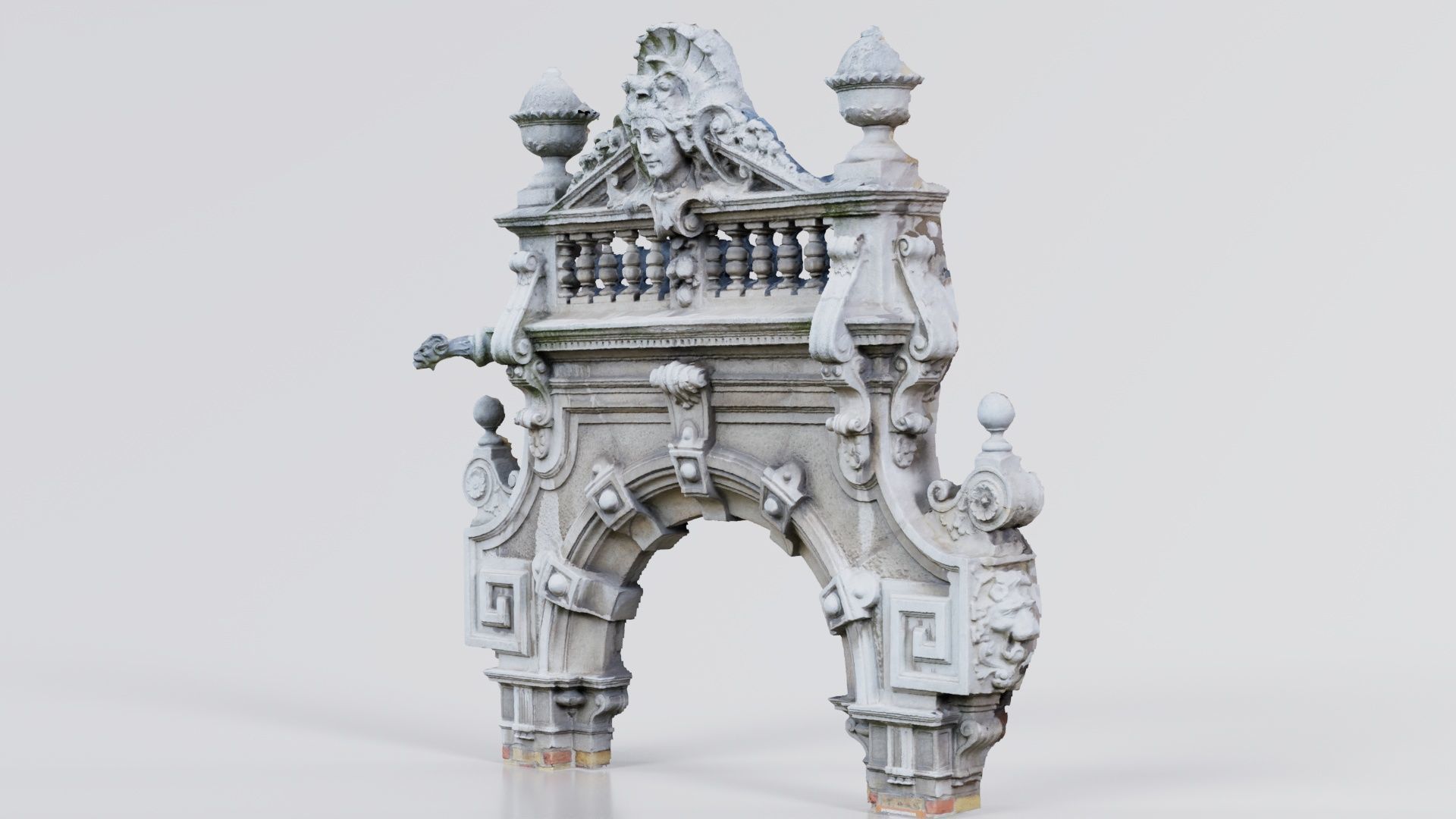 Door Head 02 Low-poly 3D model_3