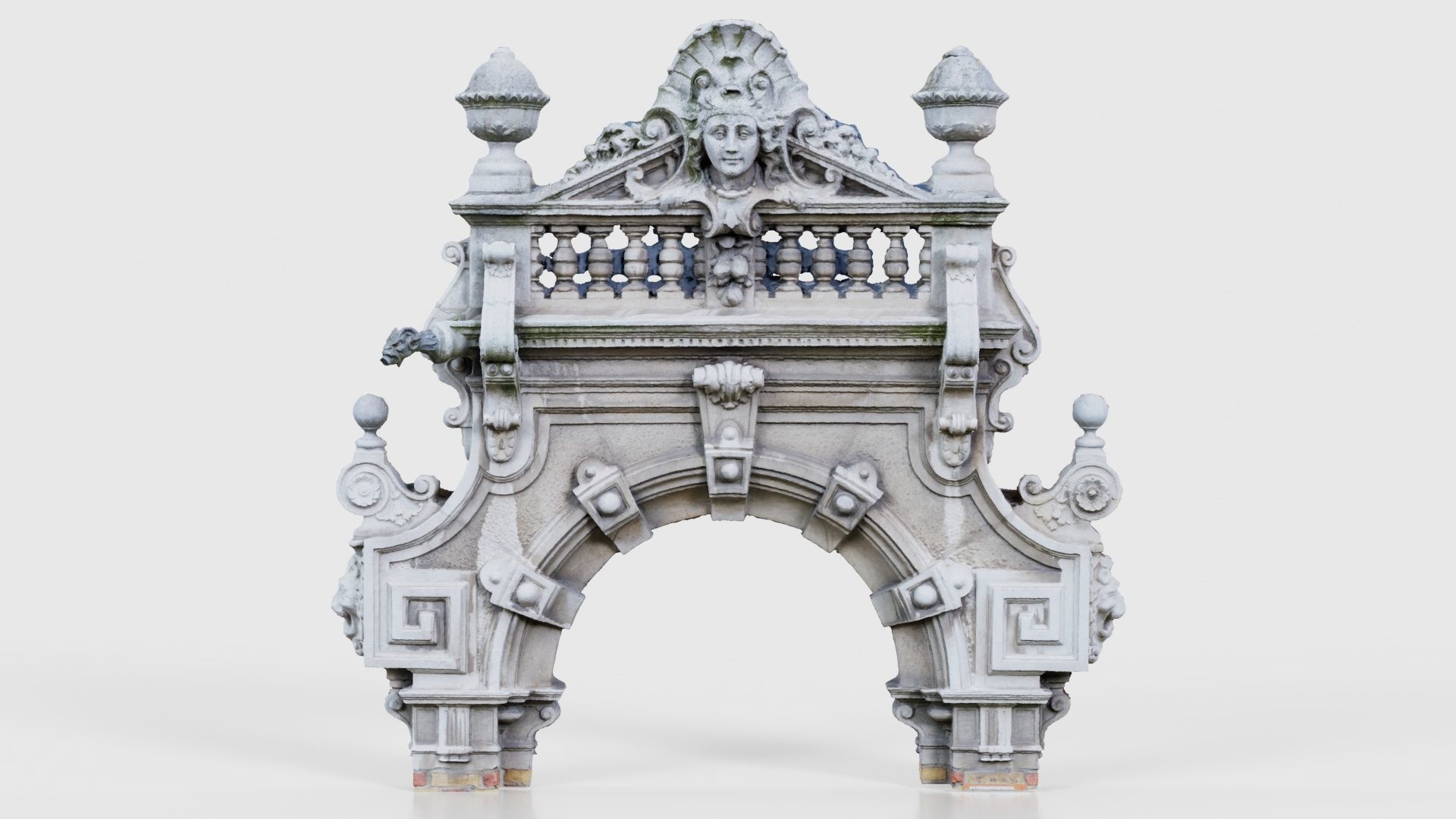 Door Head 02 Low-poly 3D model_15