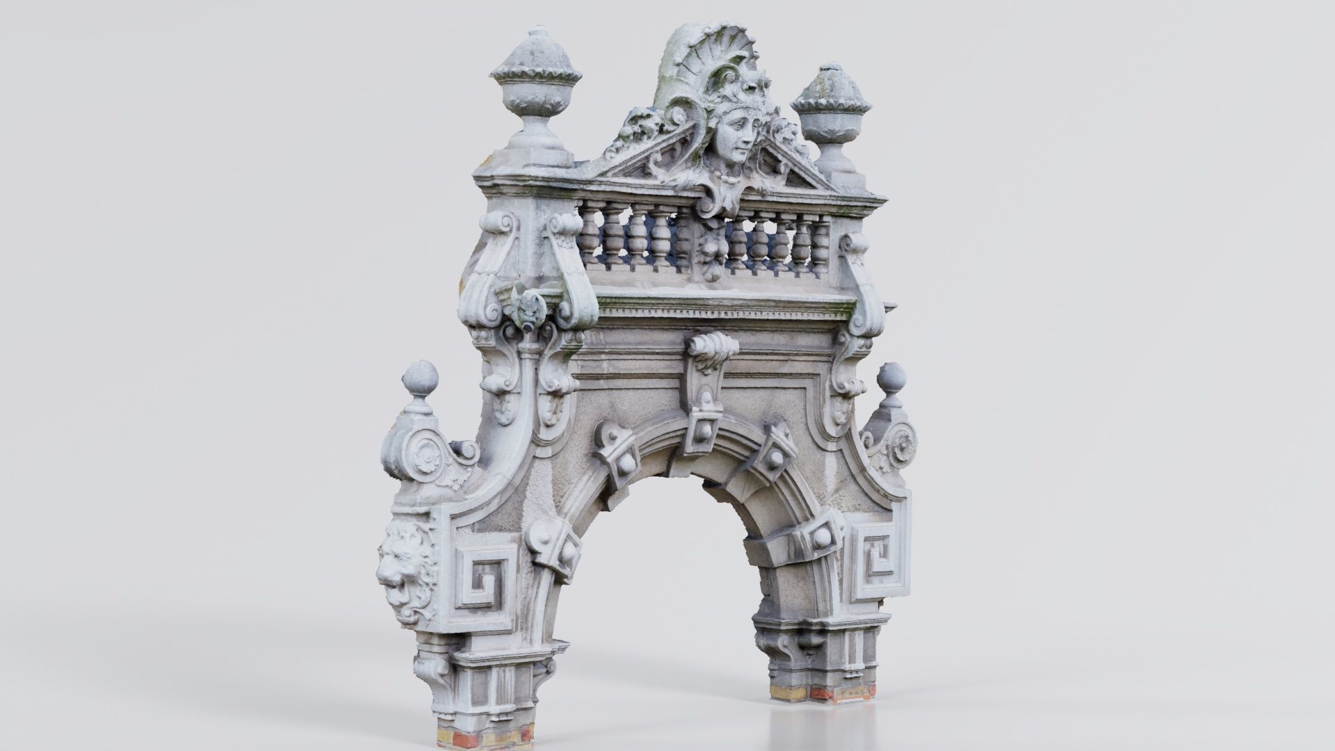 Door Head 02 Low-poly 3D model_6