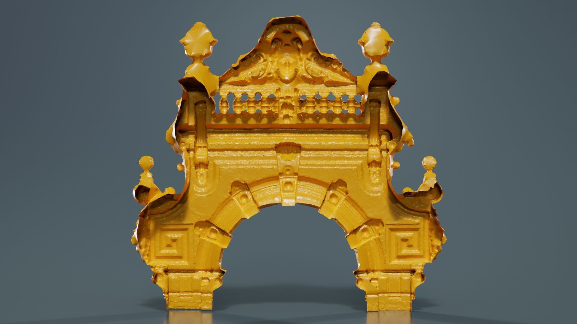 Door Head 02 Low-poly 3D model_13