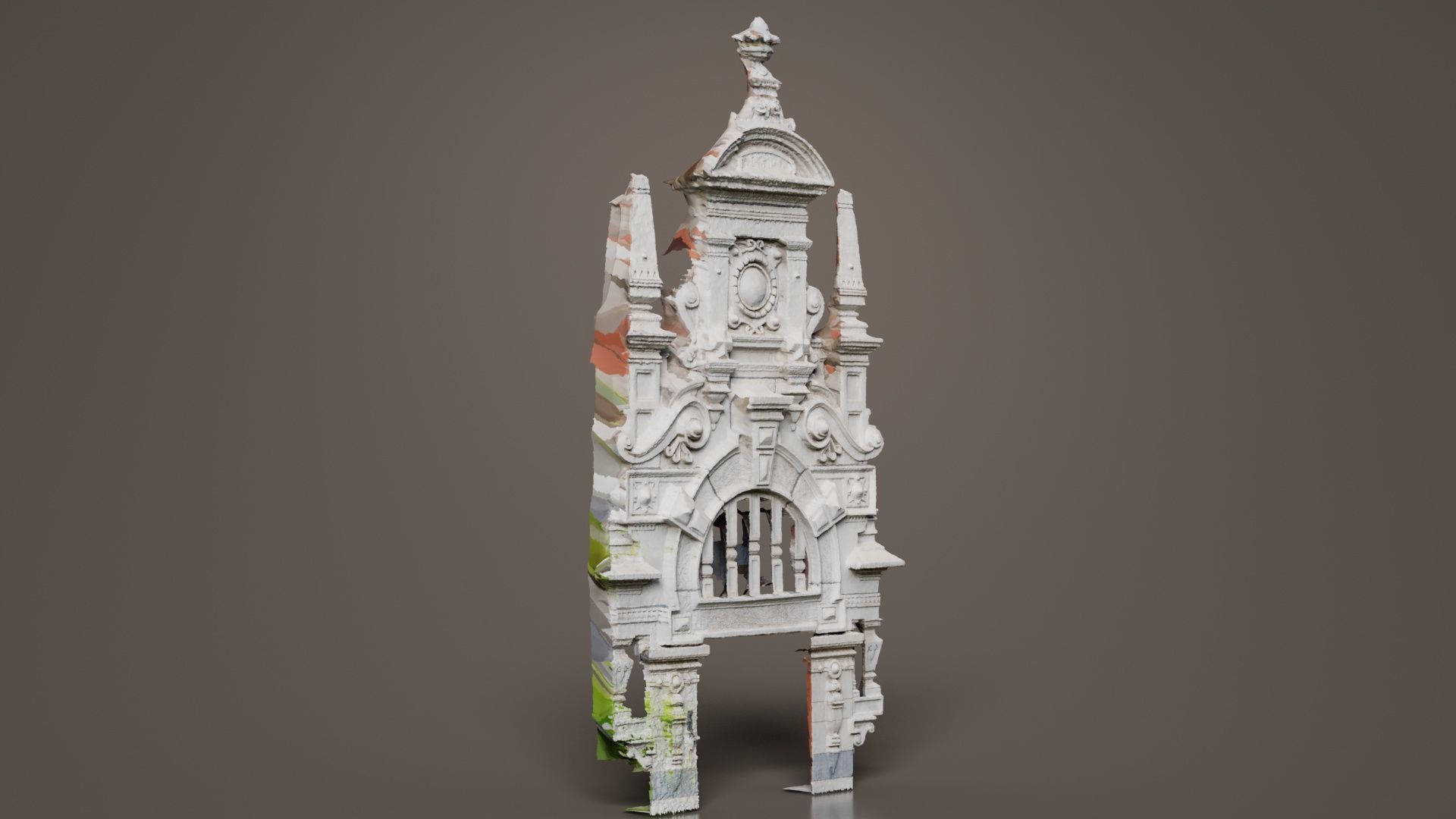 Door Head 03 Low-poly 3D model_2