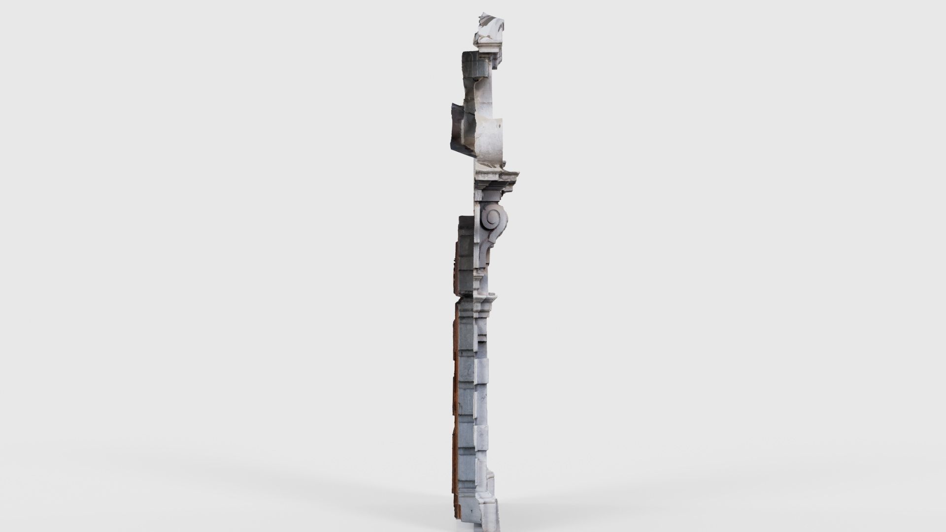 Wood Concrete Door Low-poly 3D model_18