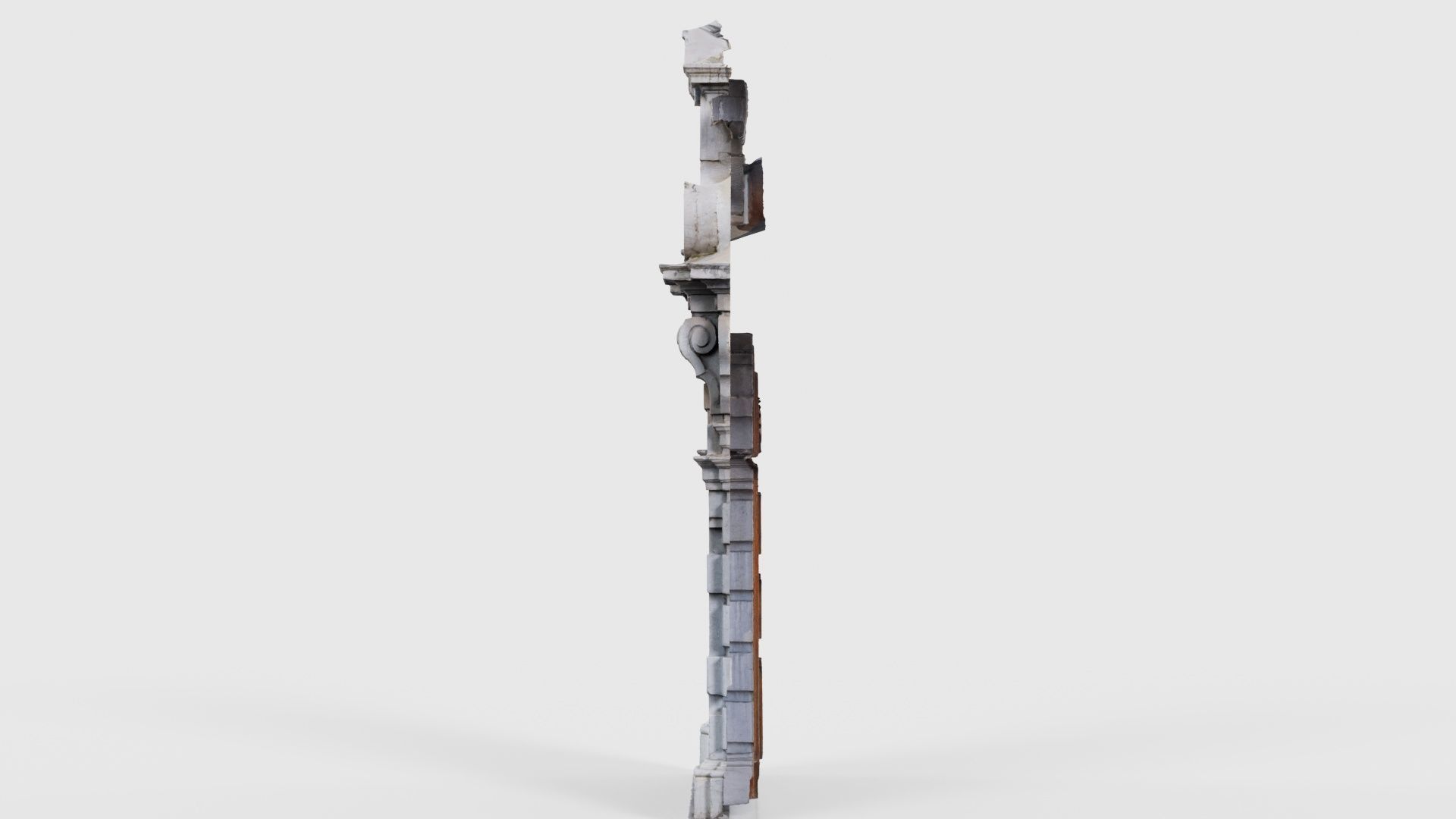 Wood Concrete Door Low-poly 3D model_24