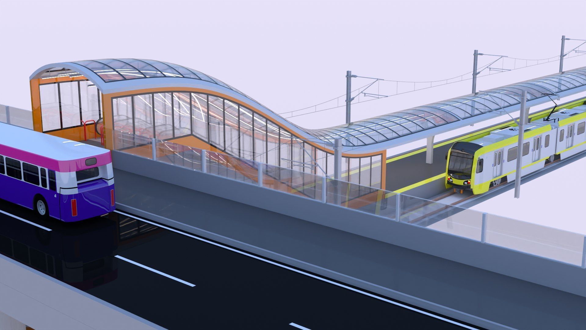 LA light rail stations II 3D Model Collection_10