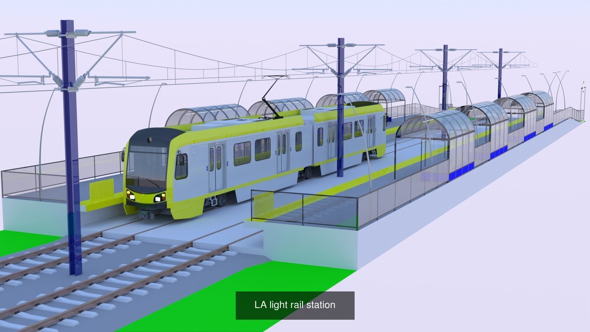 LA light rail stations II 3D Model Collection_1