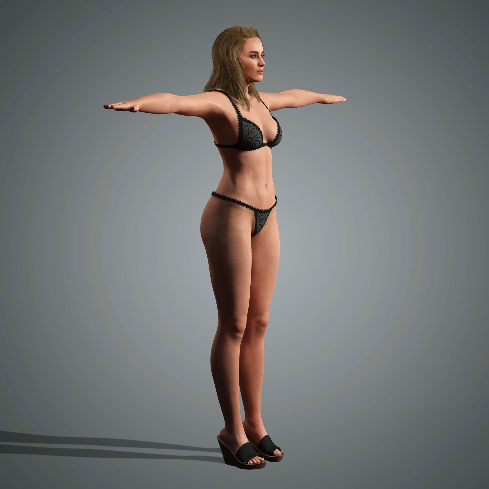 Florence Pugh Character 3D Model Low-poly 3D model_11