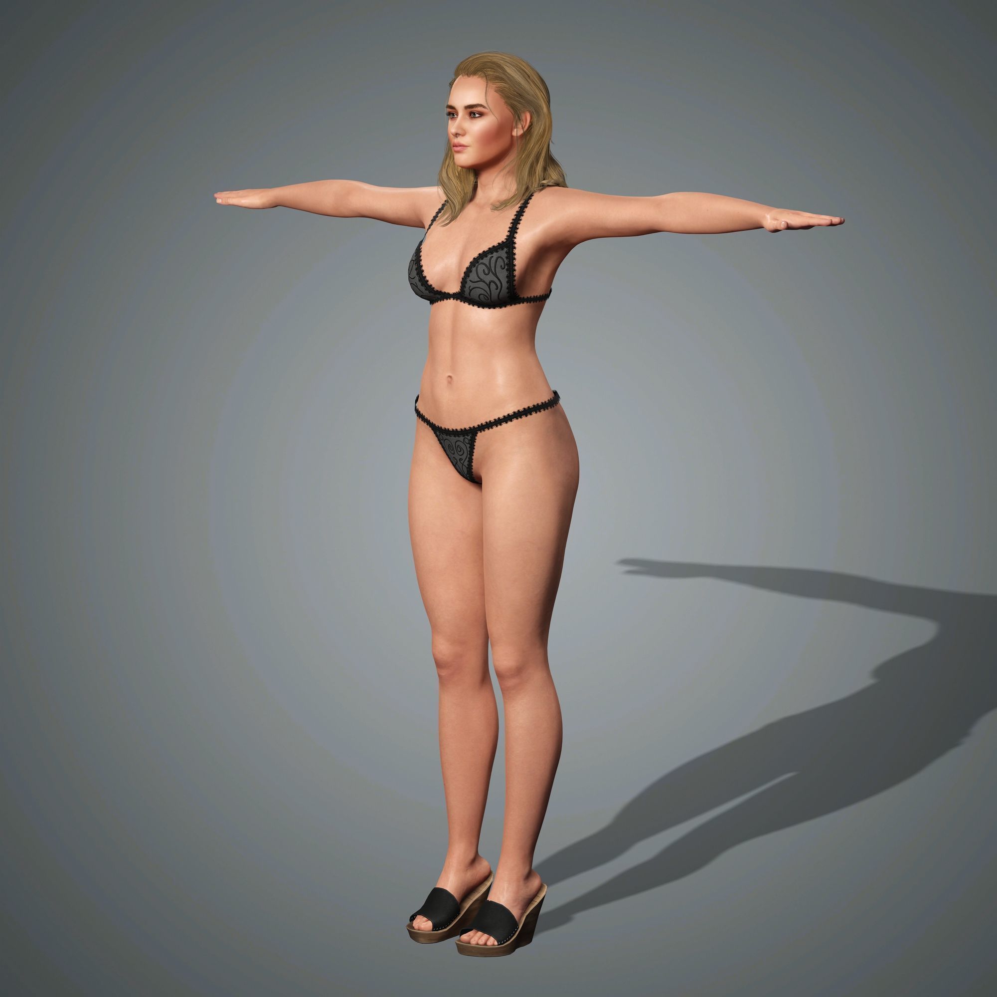 Florence Pugh Character 3D Model Low-poly 3D model_10