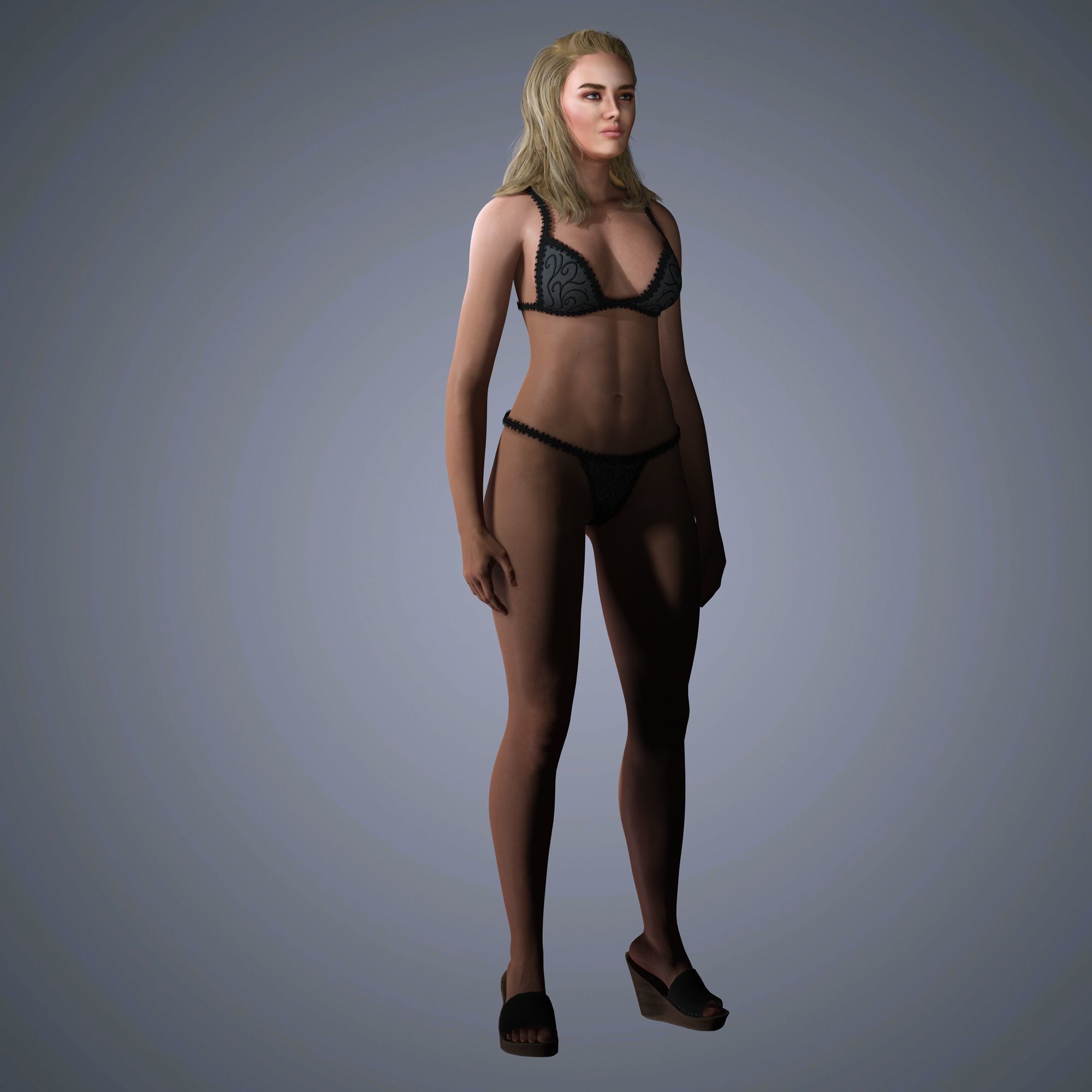 Florence Pugh Character 3D Model Low-poly 3D model_7