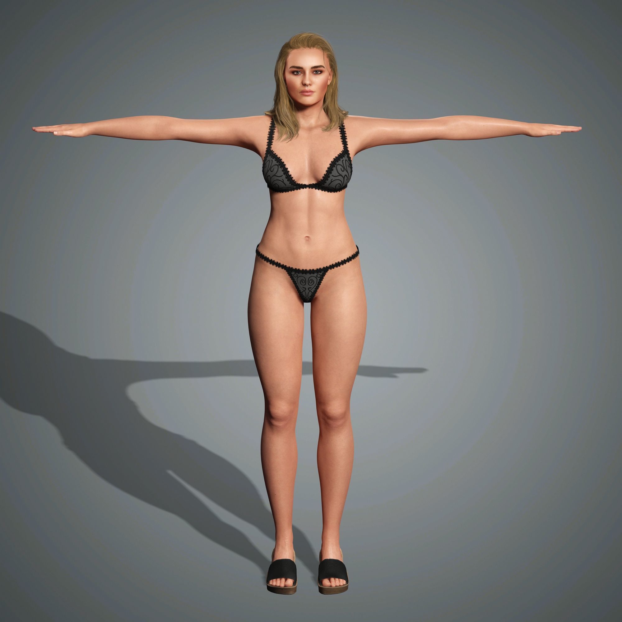 Florence Pugh Character 3D Model Low-poly 3D model_15