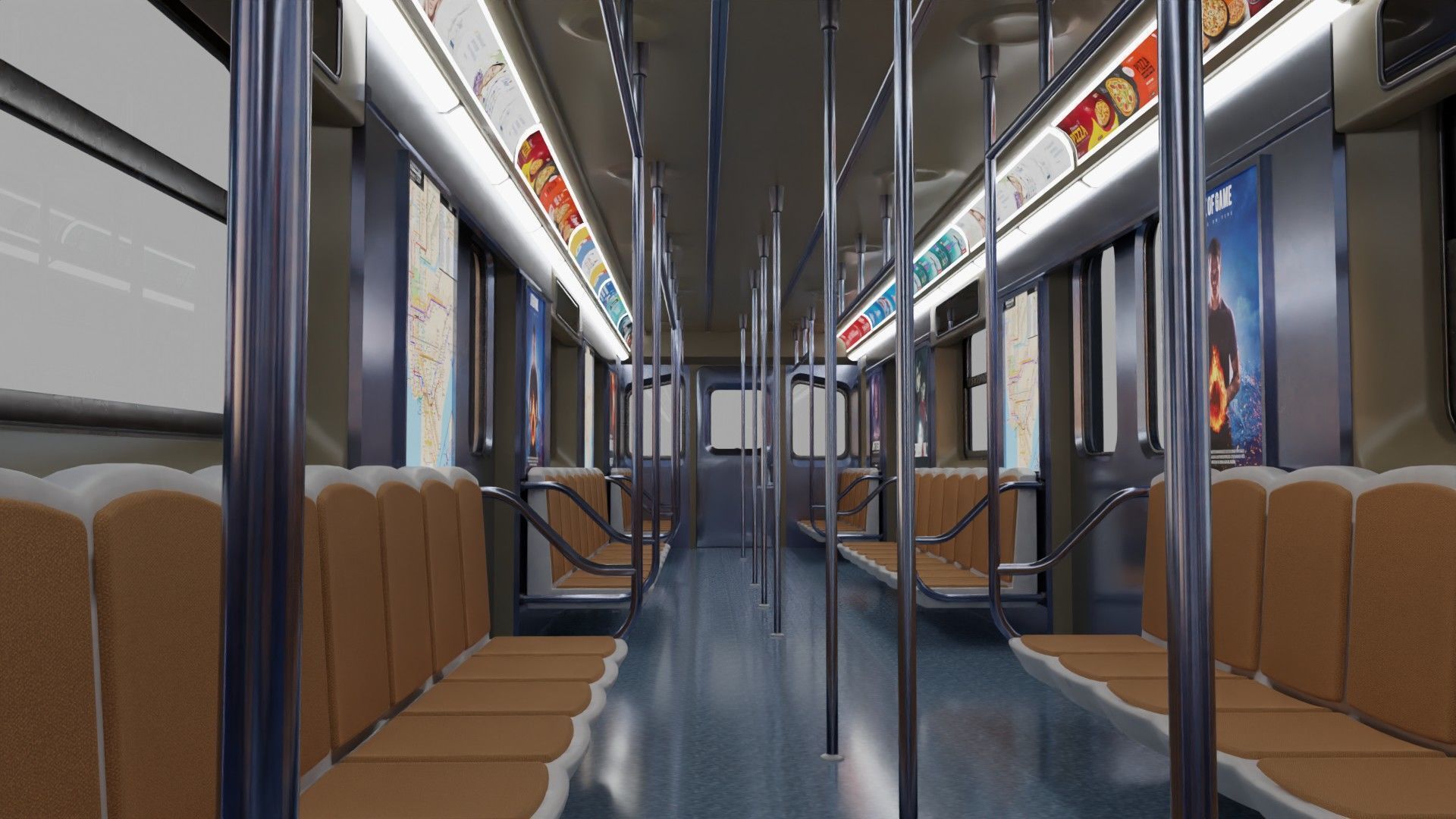 KAWASAKI NYC Subway car R62 A 3D model_8