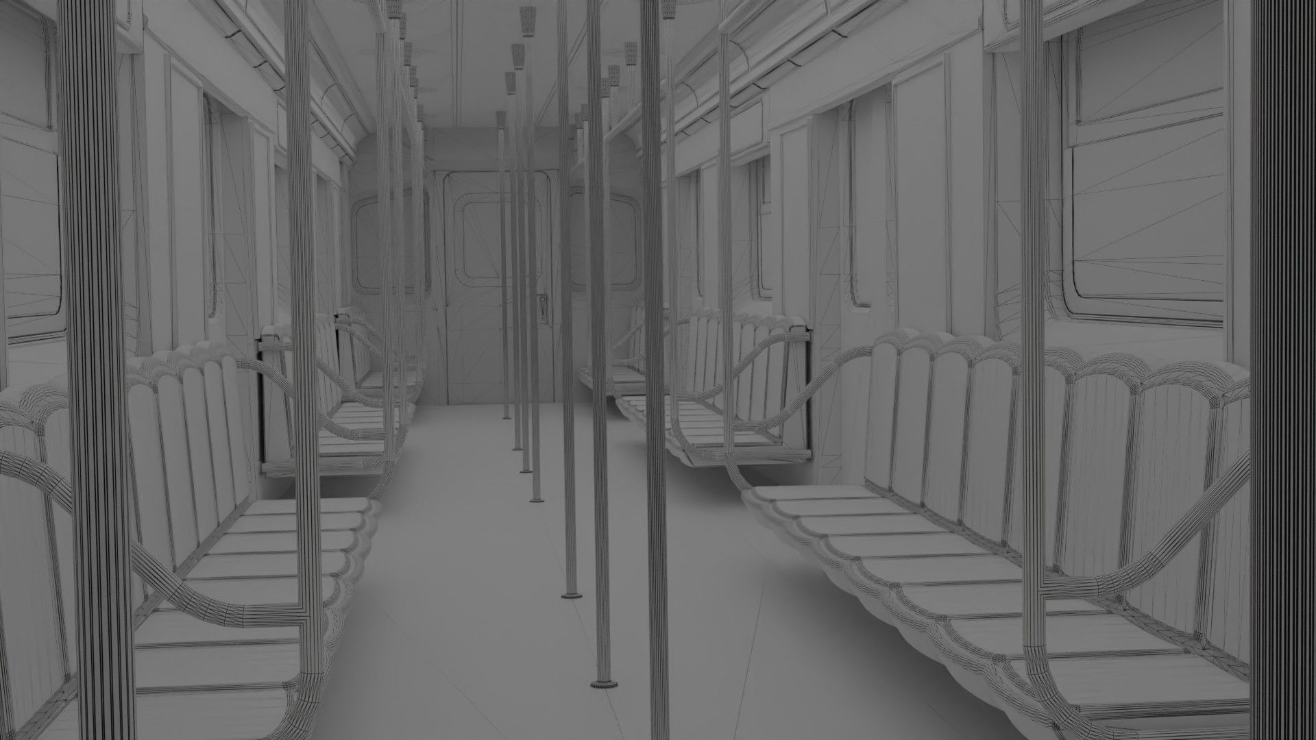 KAWASAKI NYC Subway car R62 A 3D model_22