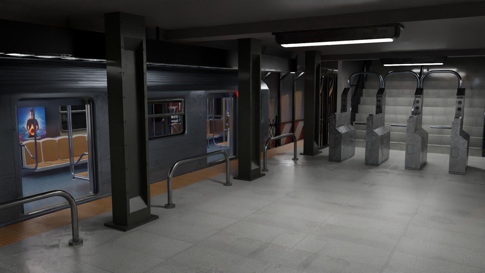 KAWASAKI NYC Subway car R62 A 3D model_15