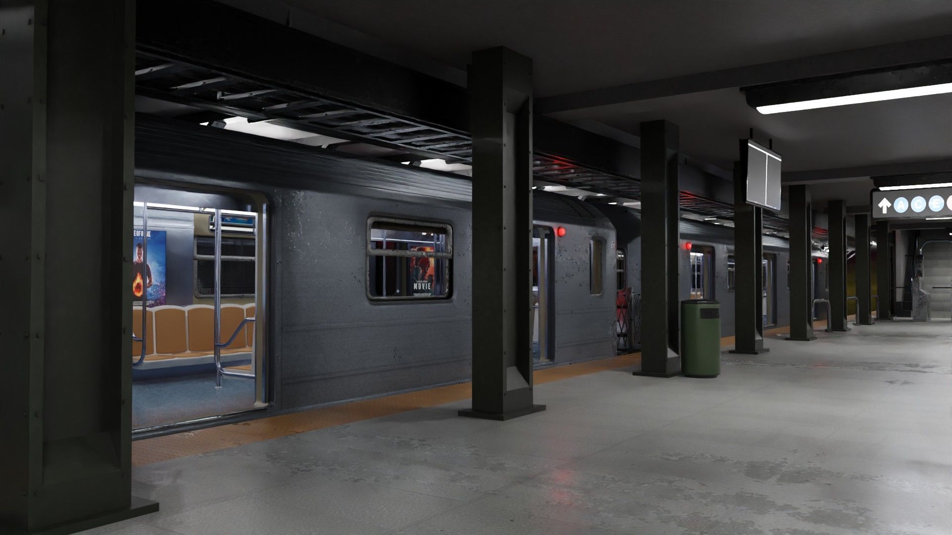 KAWASAKI NYC Subway car R62 A 3D model_13
