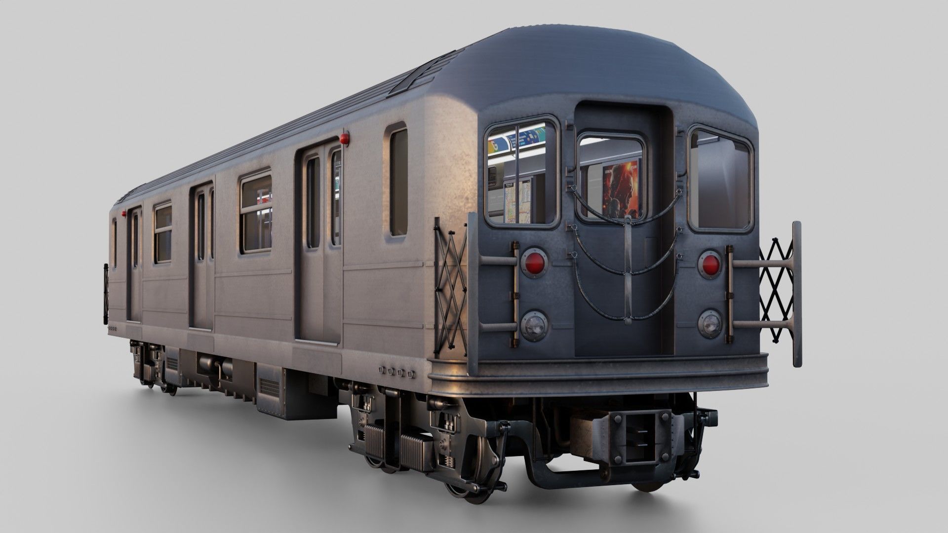 KAWASAKI NYC Subway car R62 A 3D model_2