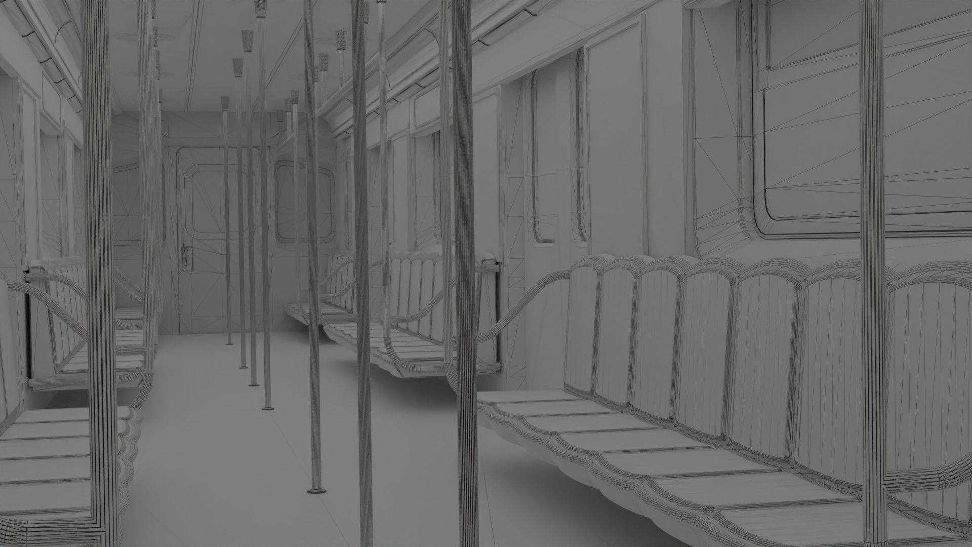 KAWASAKI NYC Subway car R62 A 3D model_20