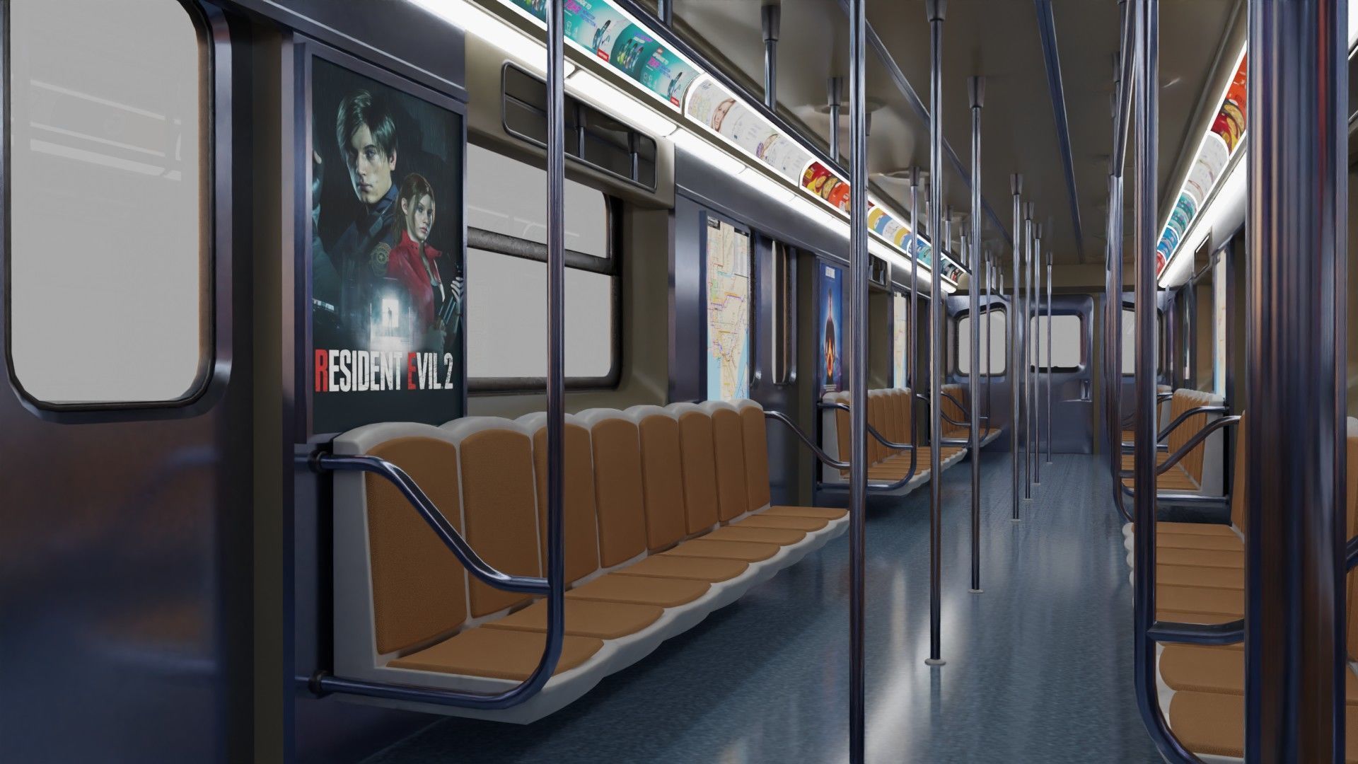 KAWASAKI NYC Subway car R62 A 3D model_7