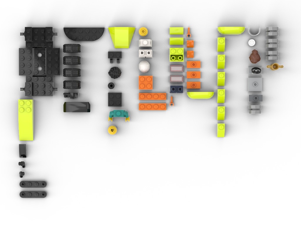 PixelBricks3D - LEGO Race Car  3D print model_2