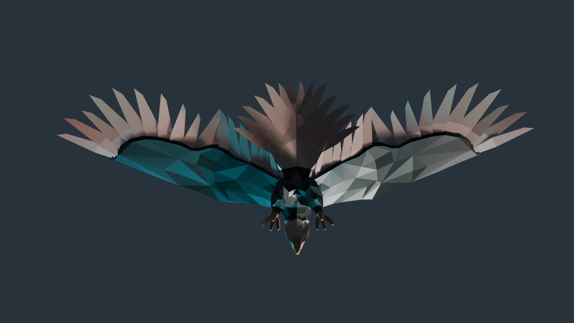 Low Poly Eagle Low-poly 3D model_3