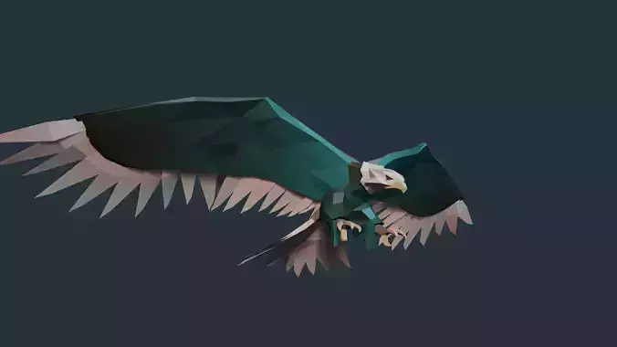 Low Poly Eagle Low-poly 3D model