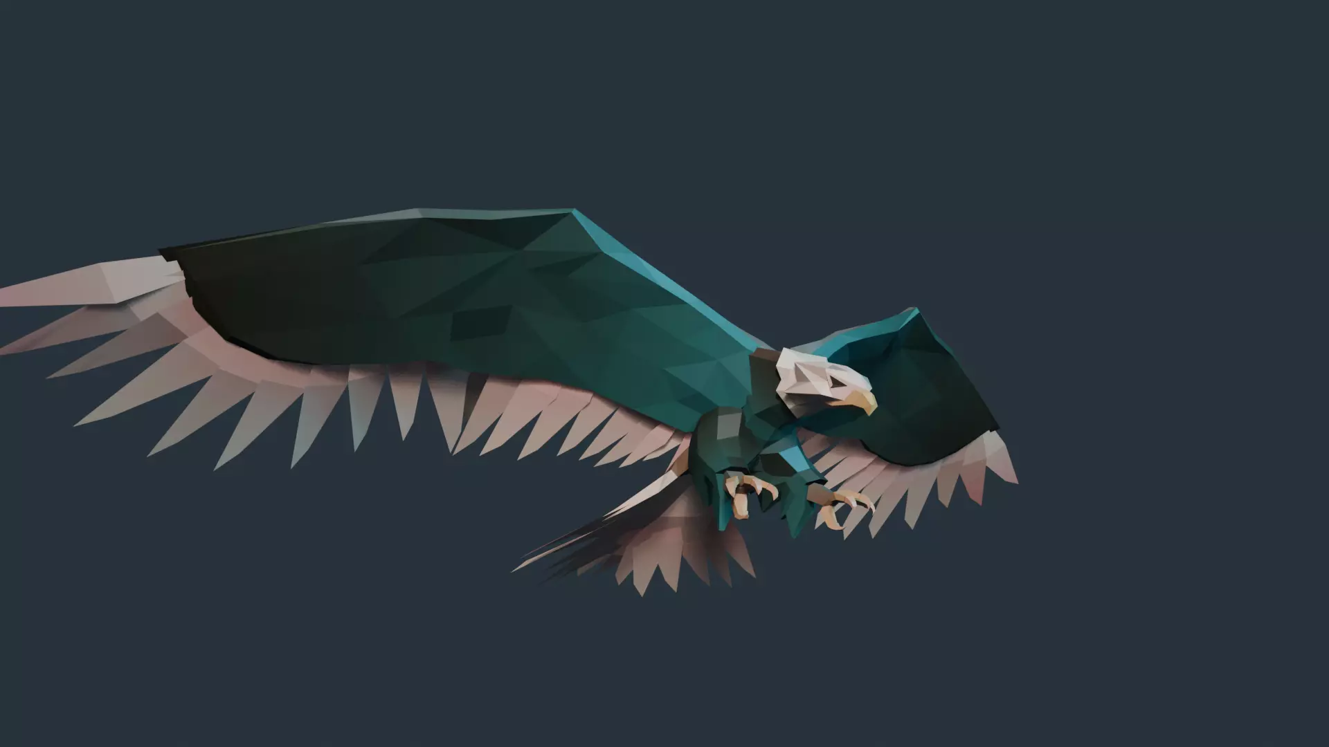 Low Poly Eagle Low-poly 3D model_0
