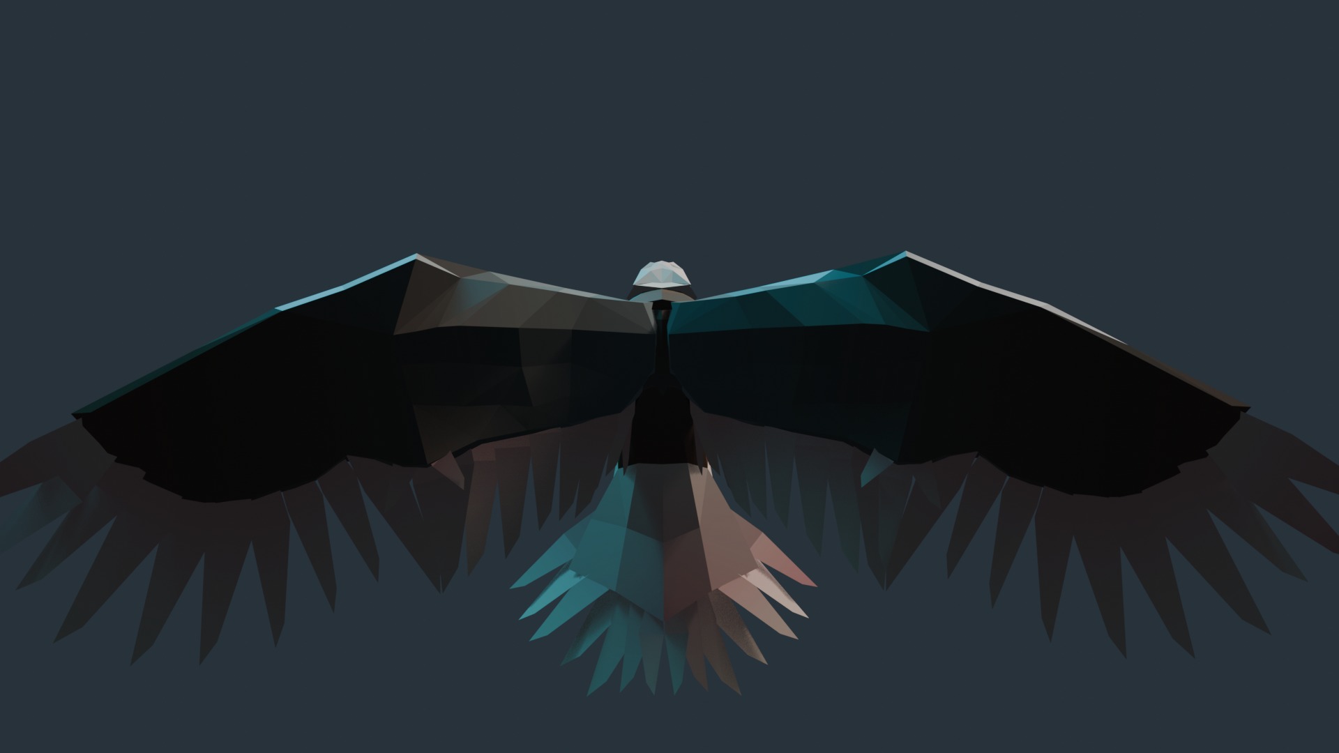 Low Poly Eagle Low-poly 3D model_1