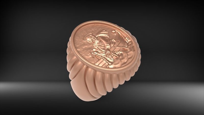 Fisherman Ring  3D print model_1