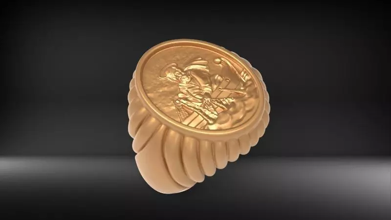 Fisherman Ring  3D print model_0