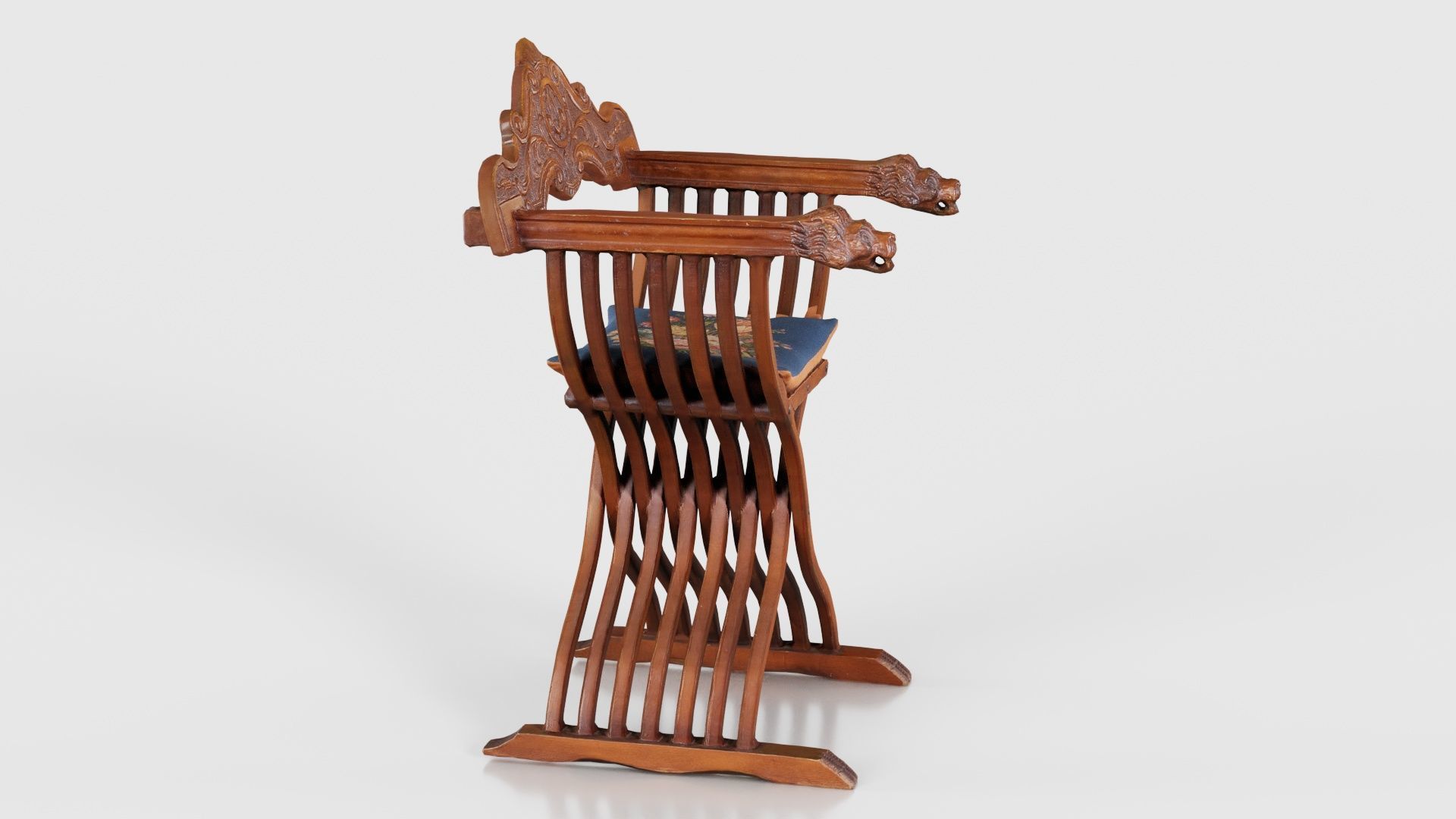 Lion Chair Low-poly 3D model_19
