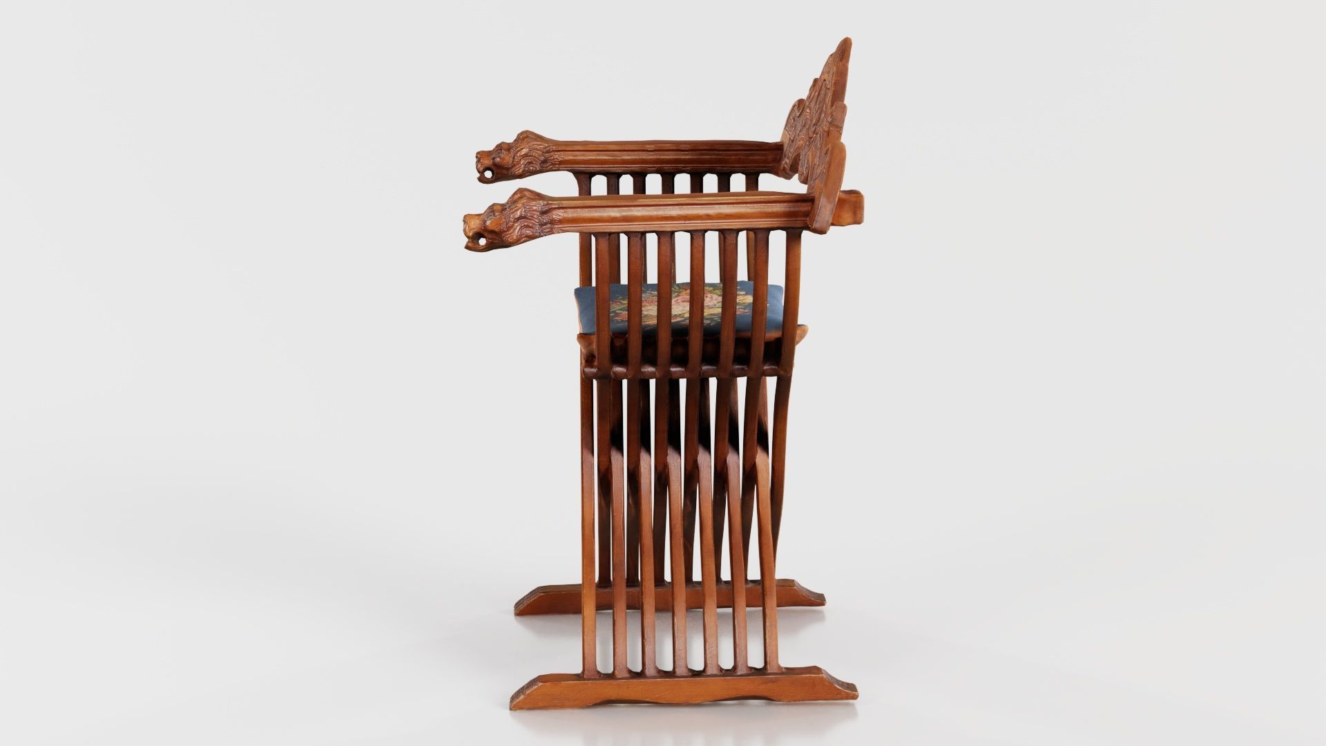 Lion Chair Low-poly 3D model_1