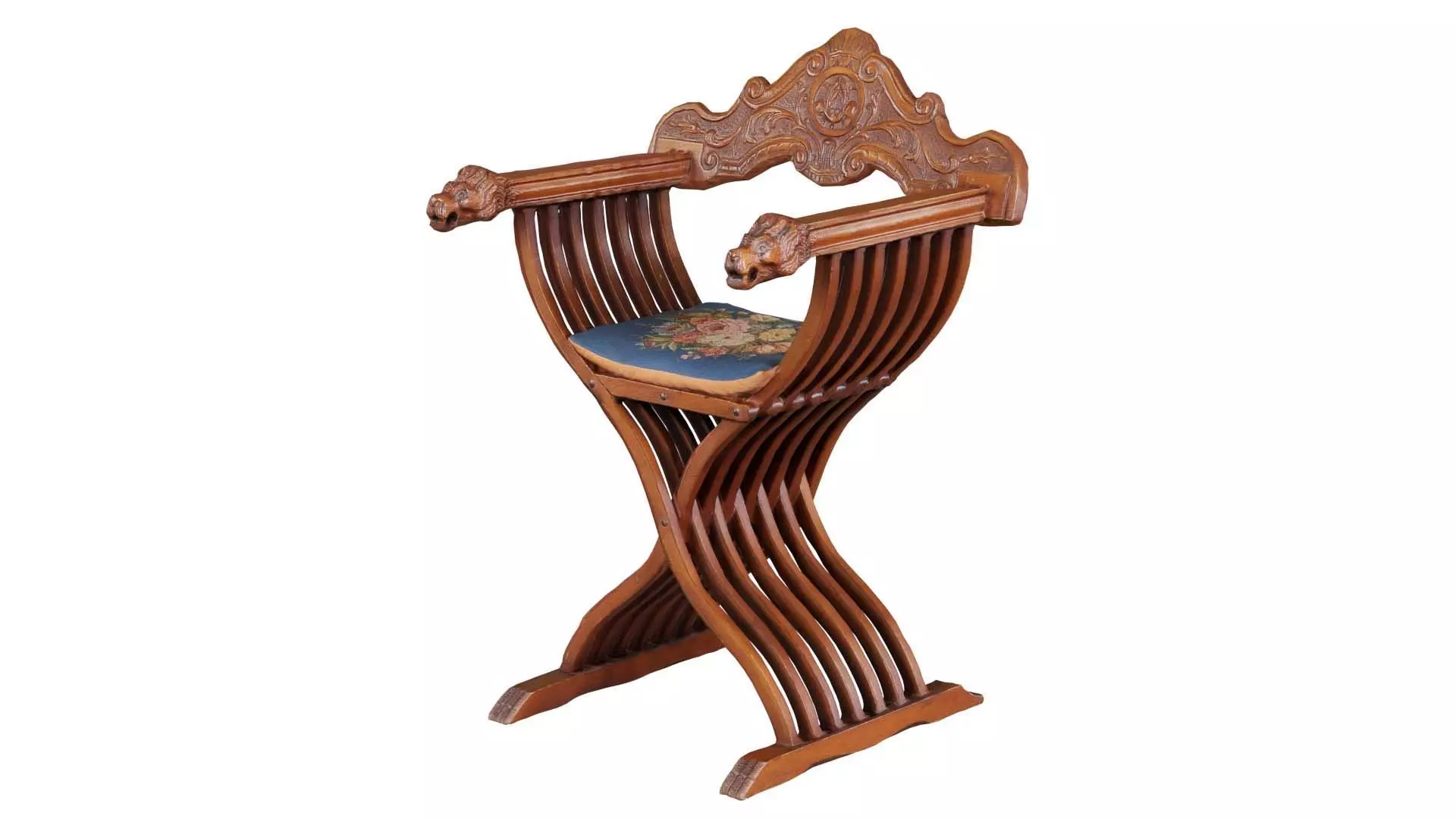 Lion Chair Low-poly 3D model_0