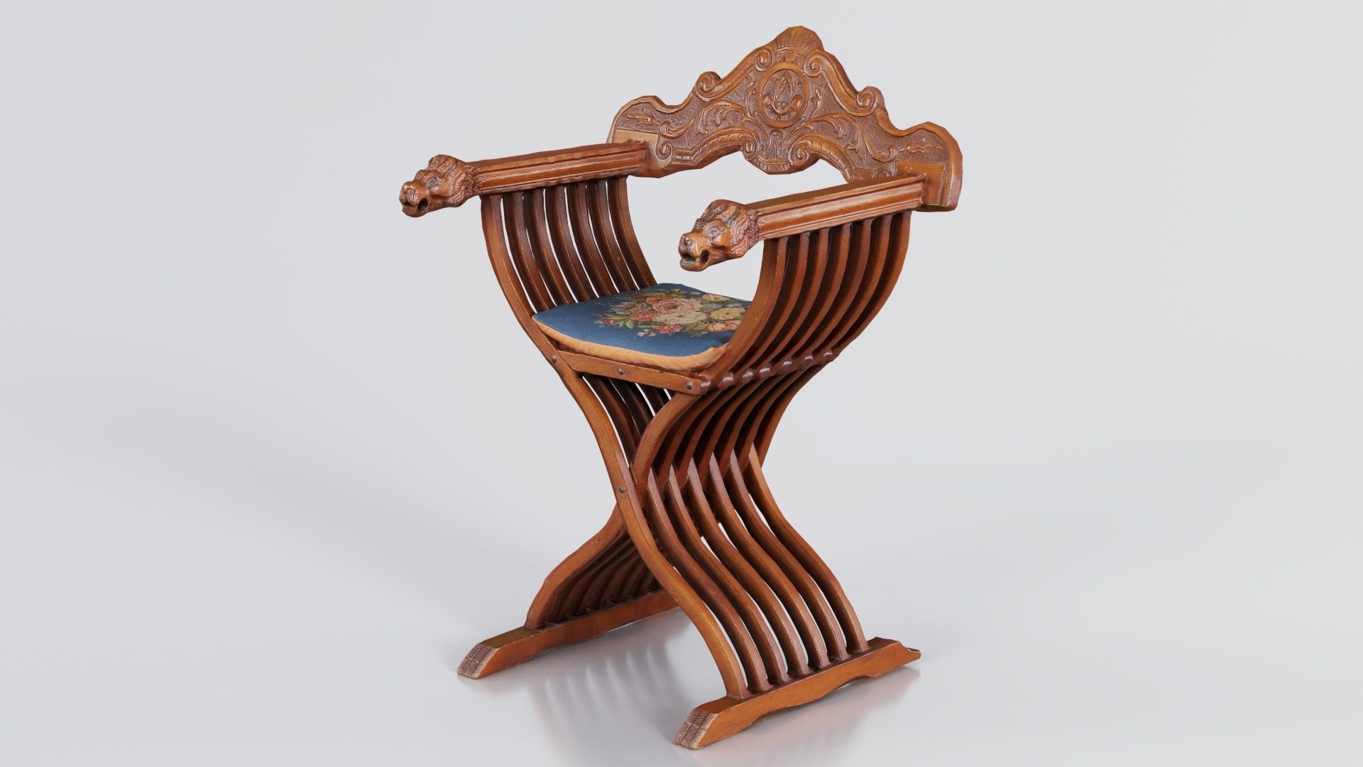 Lion Chair Low-poly 3D model_3