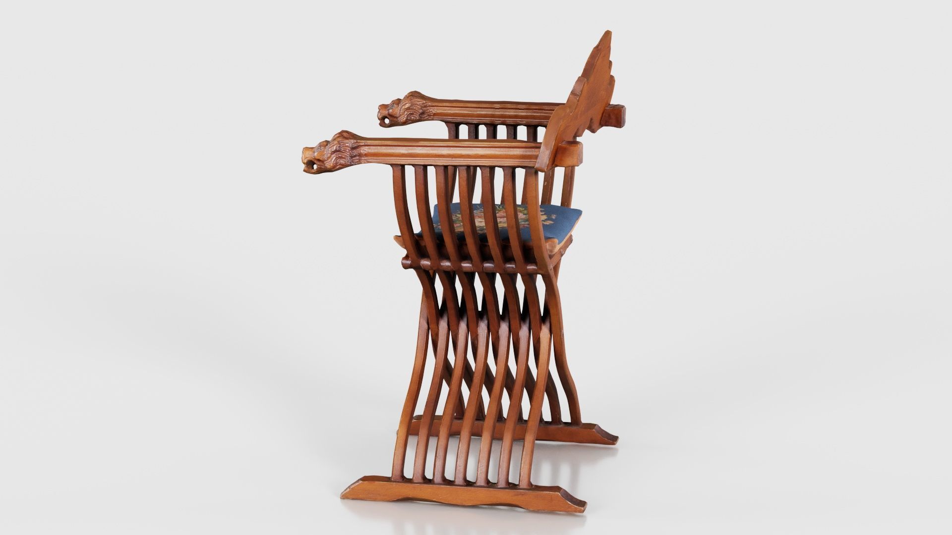 Lion Chair Low-poly 3D model_25