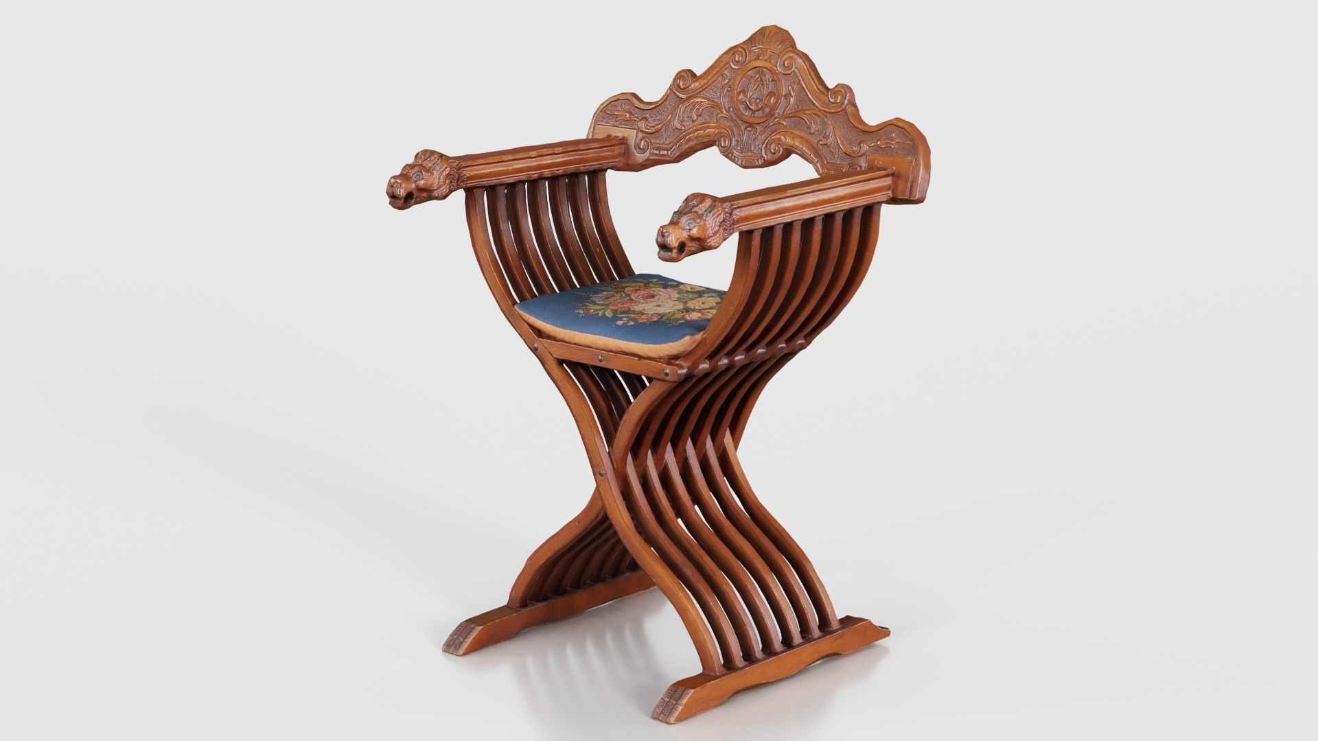 Lion Chair Low-poly 3D model_15