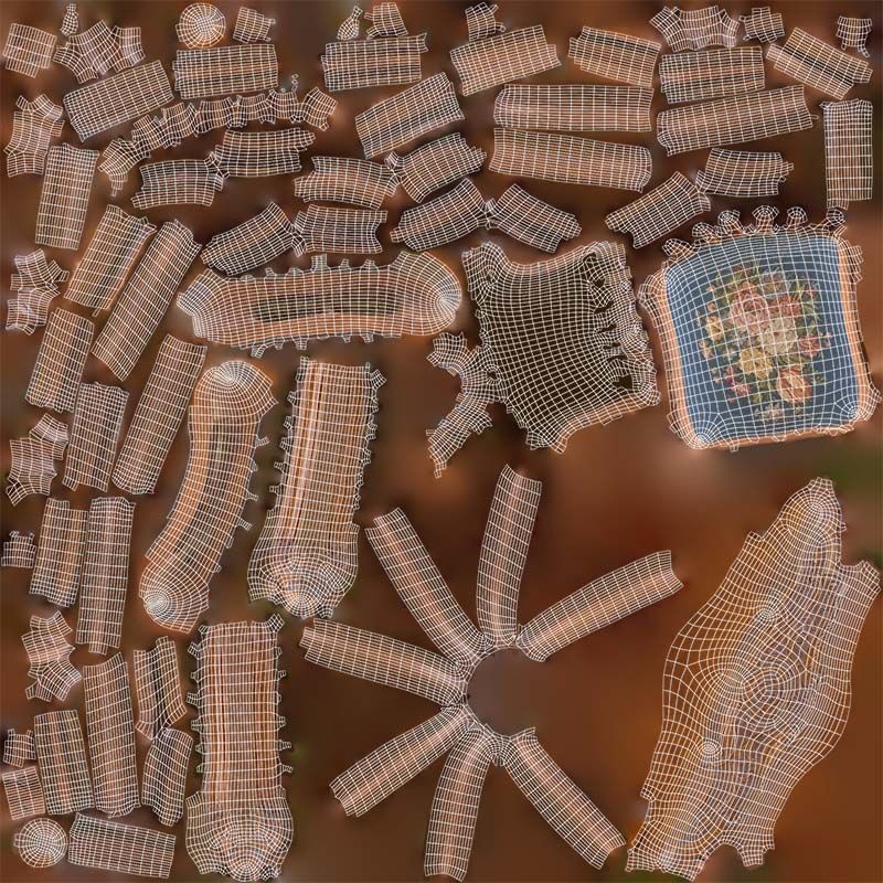 Lion Chair Low-poly 3D model_14