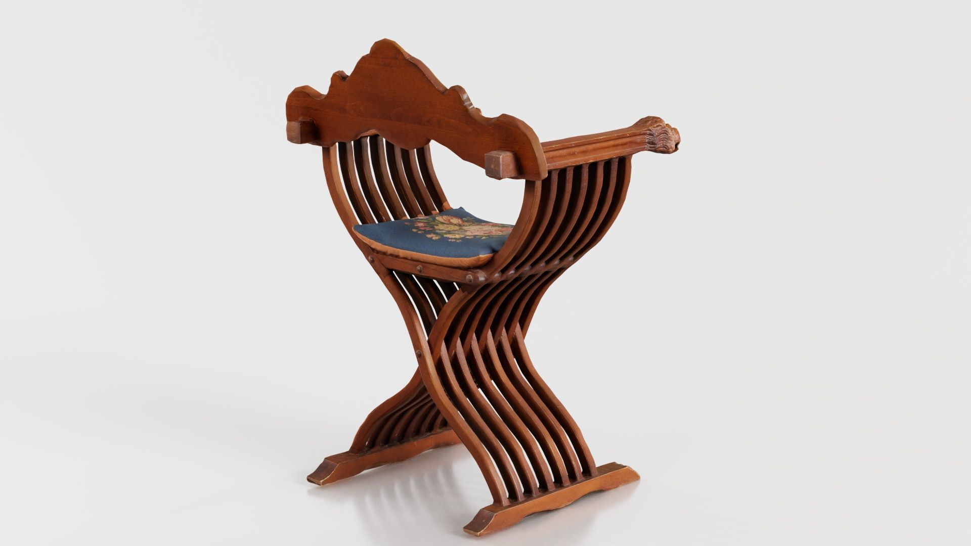 Lion Chair Low-poly 3D model_4