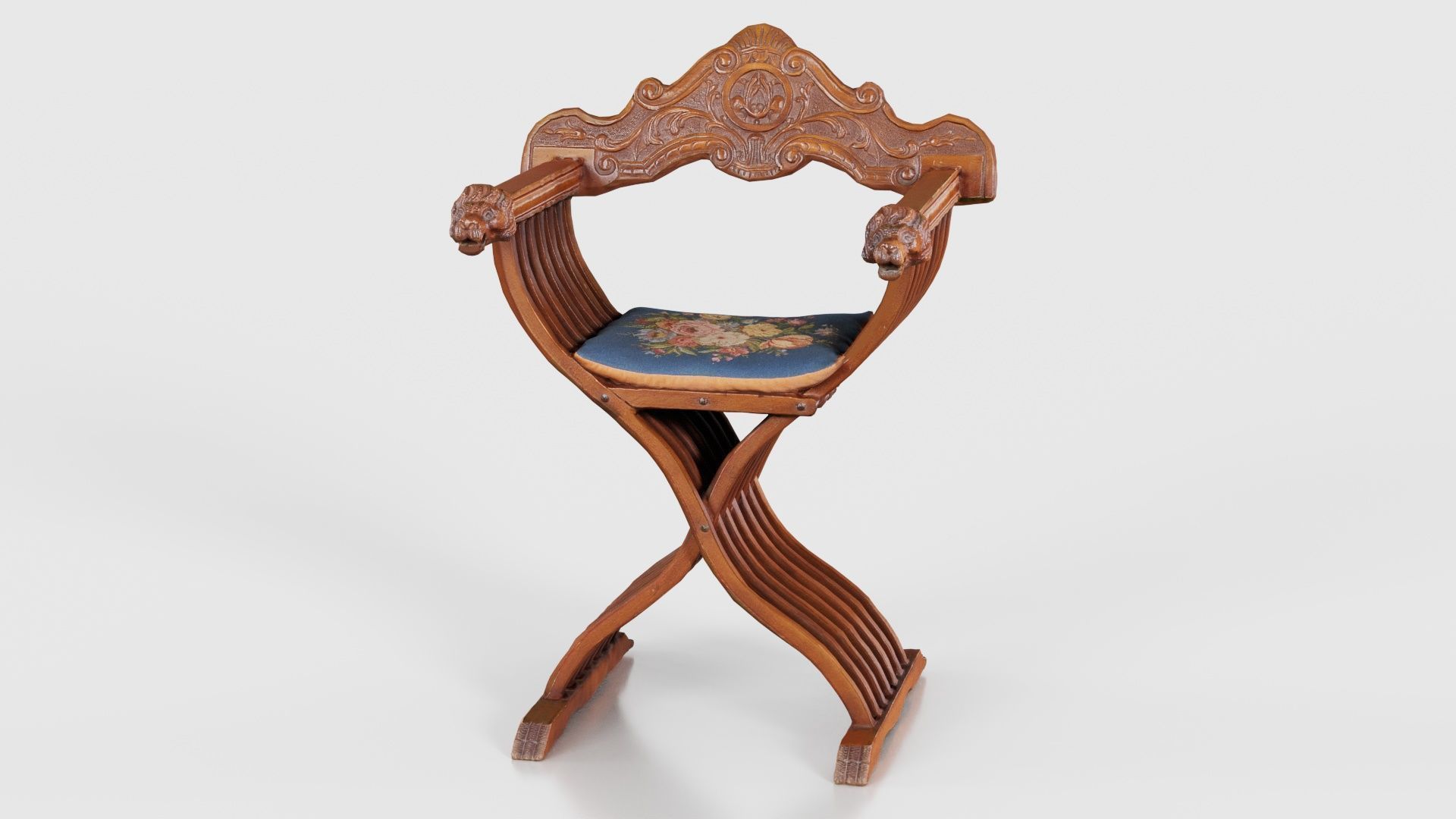 Lion Chair Low-poly 3D model_16