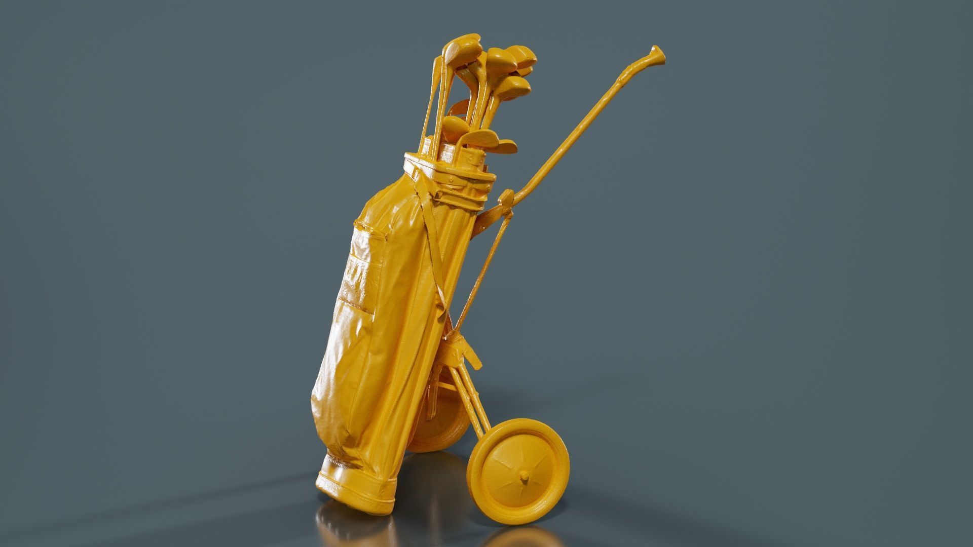 Golf Cart Low-poly 3D model_12