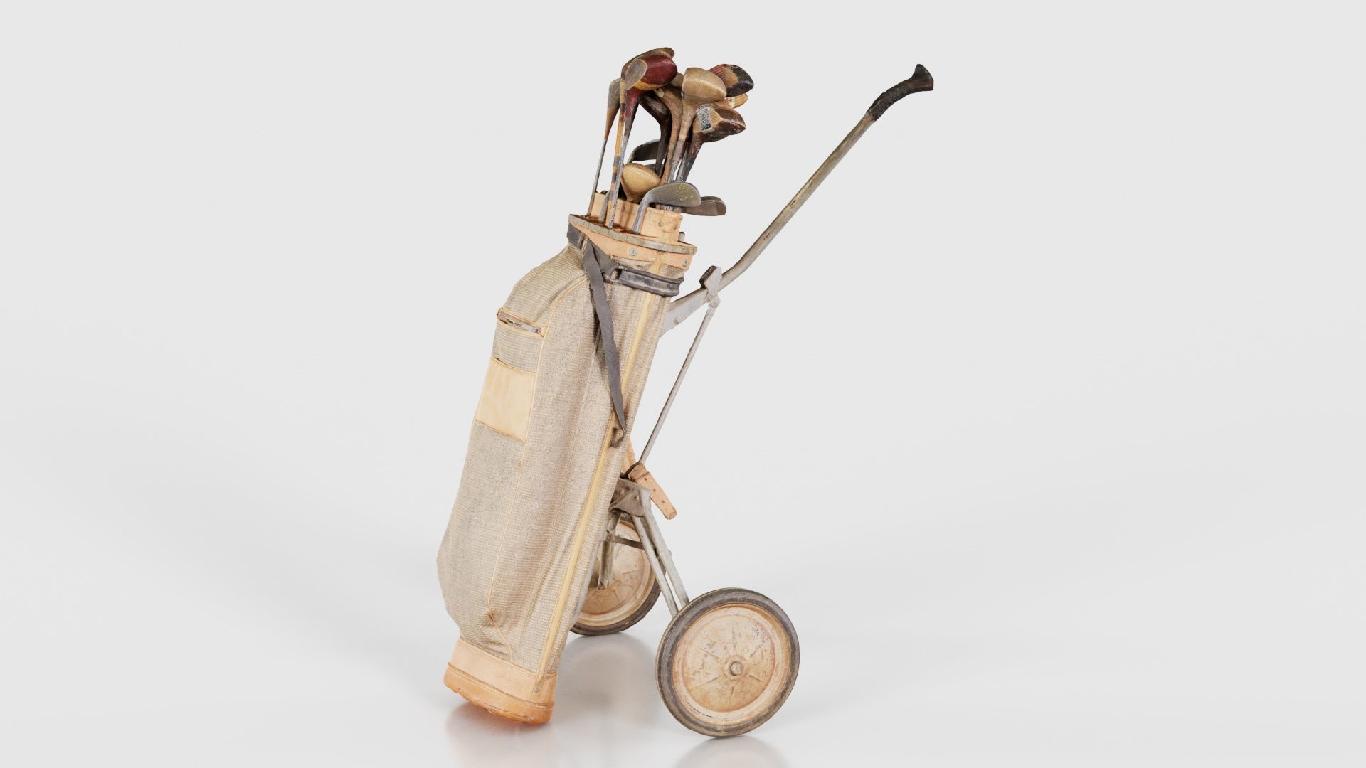 Golf Cart Low-poly 3D model_15